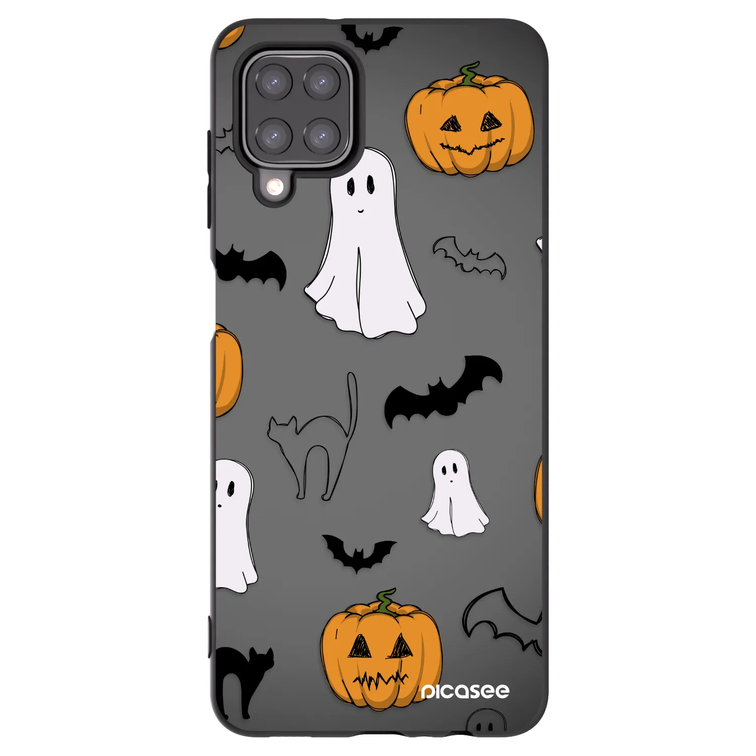 Picasee Μαύρη θήκη σιλικόνης για Samsung Galaxy M12 M127F - Spooky crew