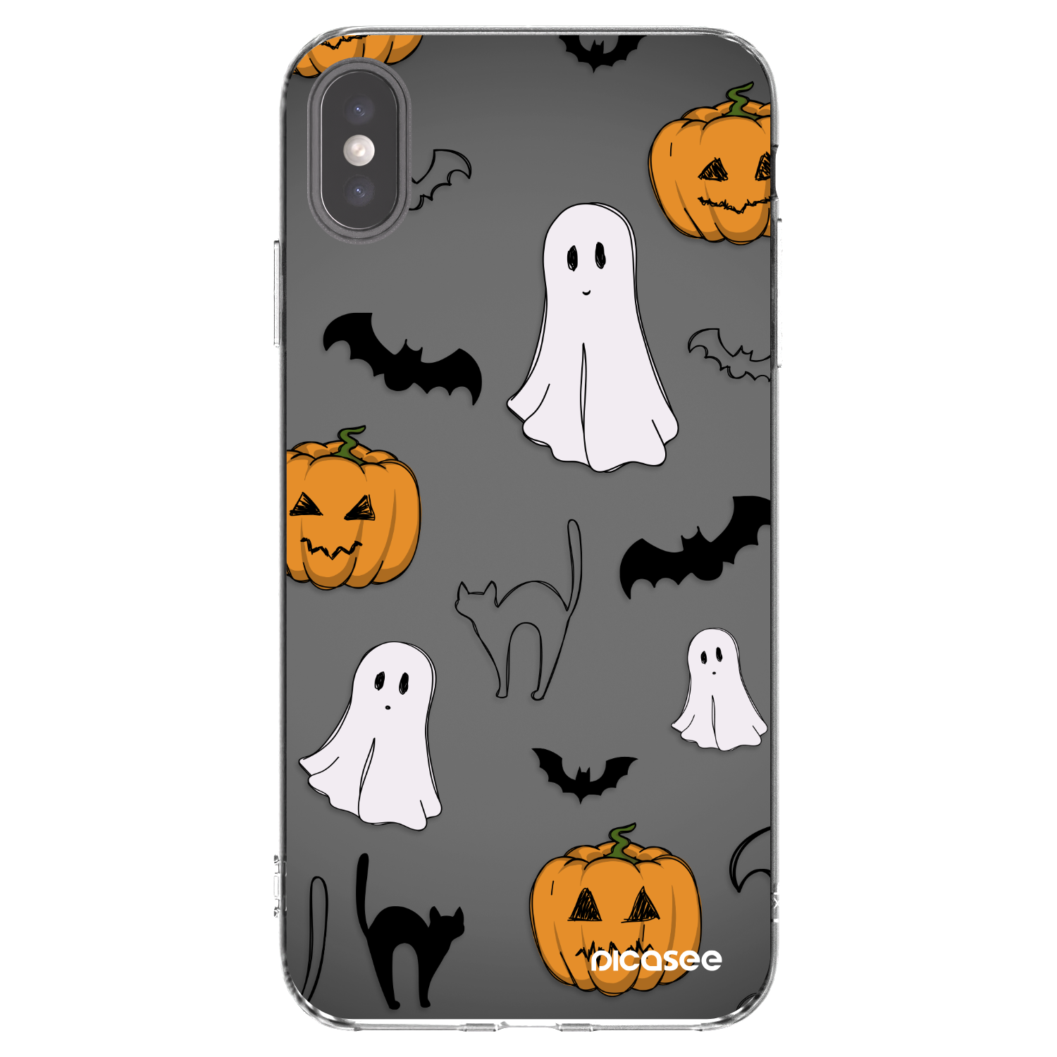 Picasee διαφανής θήκη σιλικόνης Apple iPhone XS Max - Spooky crew