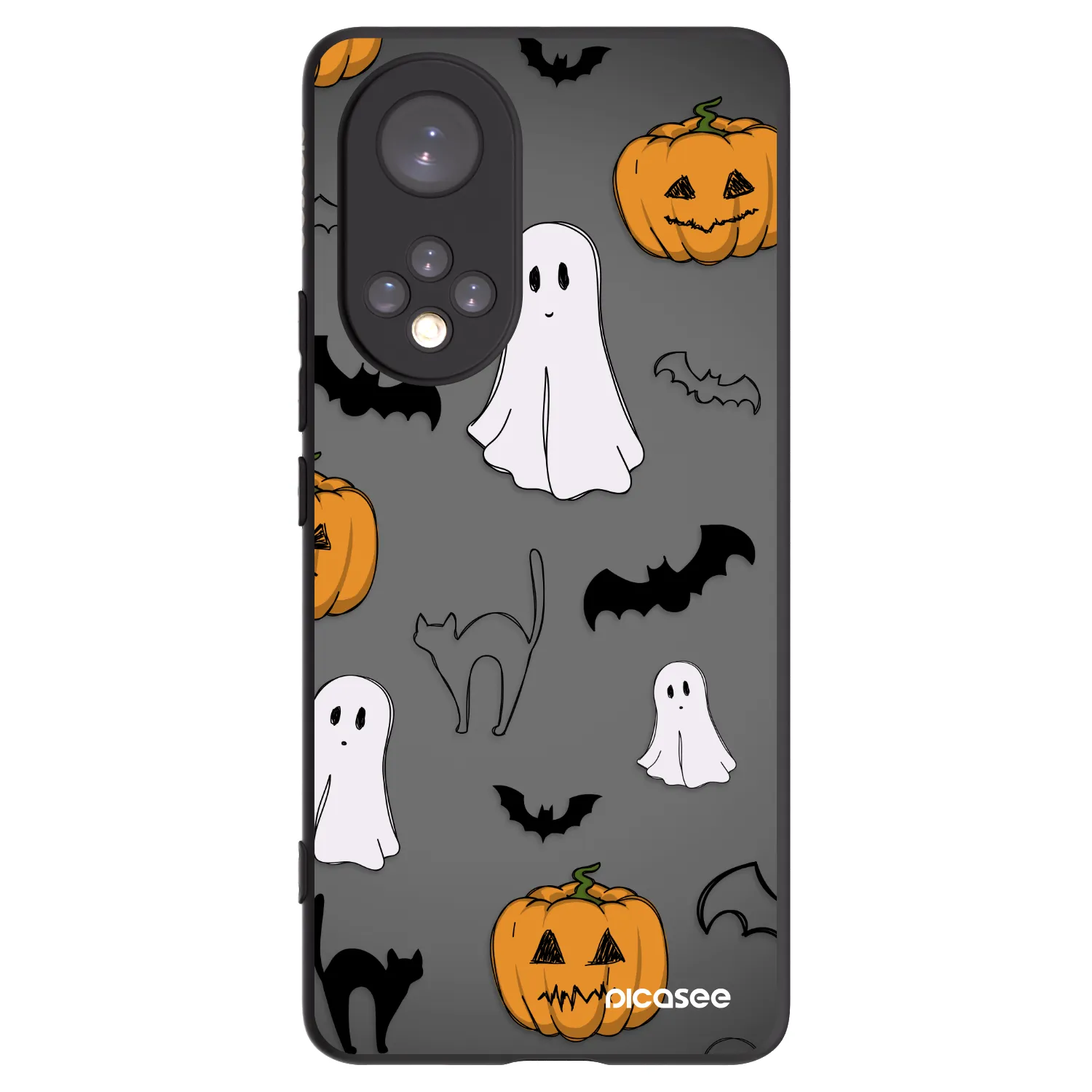 Picasee Μαύρη θήκη σιλικόνης για Honor 50 5G - Spooky crew