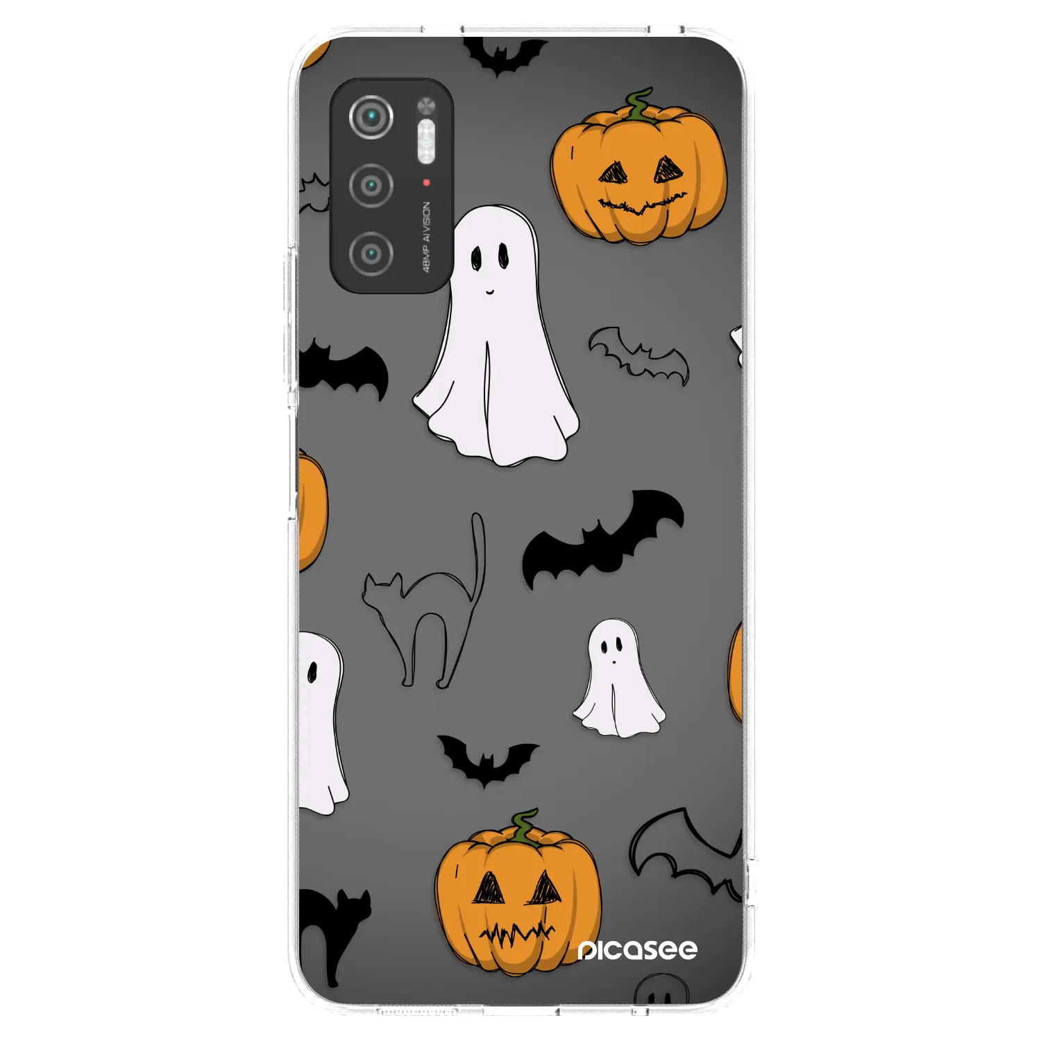 Picasee διαφανής θήκη σιλικόνης Xiaomi Poco M3 Pro 5G - Spooky crew