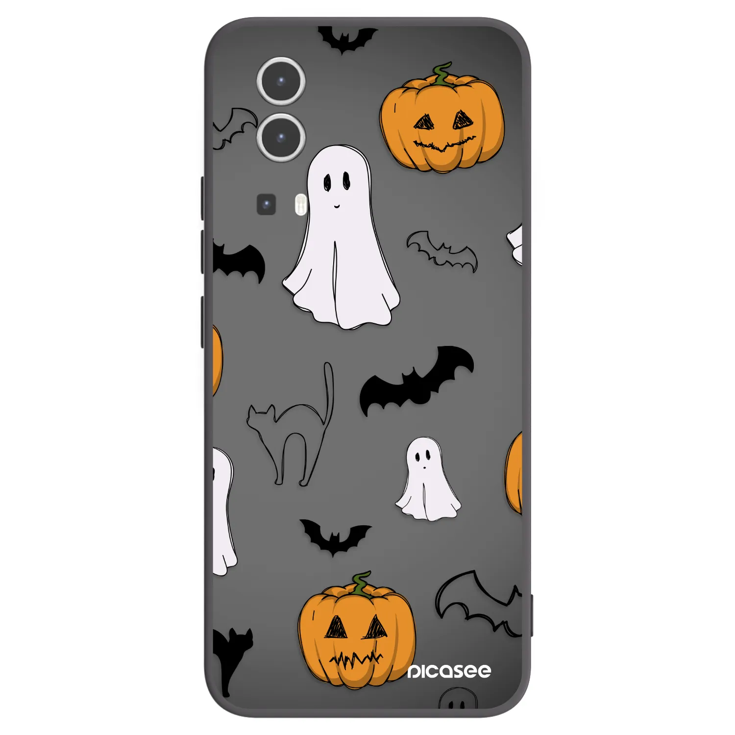 Picasee Μαύρη θήκη σιλικόνης για Vivo Y72 5G - Spooky crew