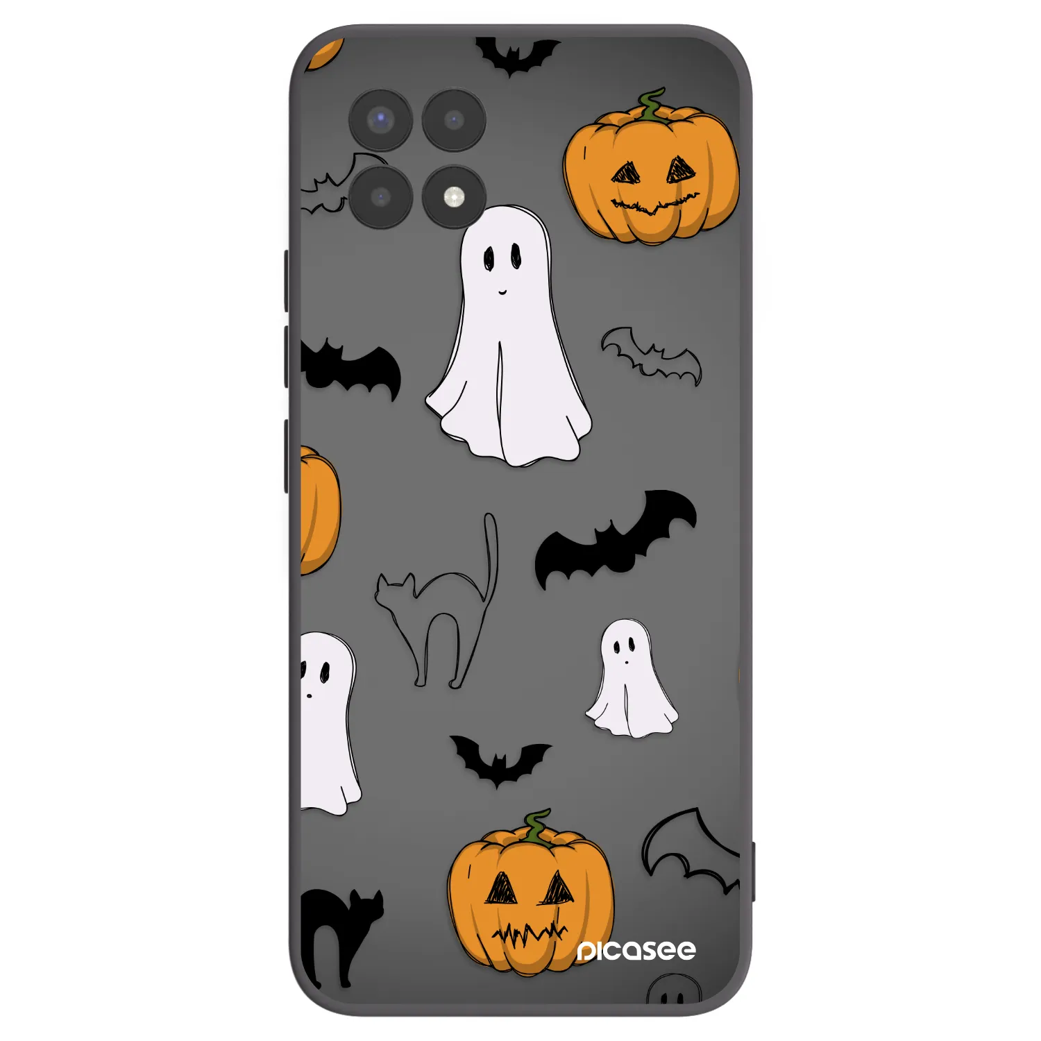 Picasee Μαύρη θήκη σιλικόνης για Realme 8i - Spooky crew