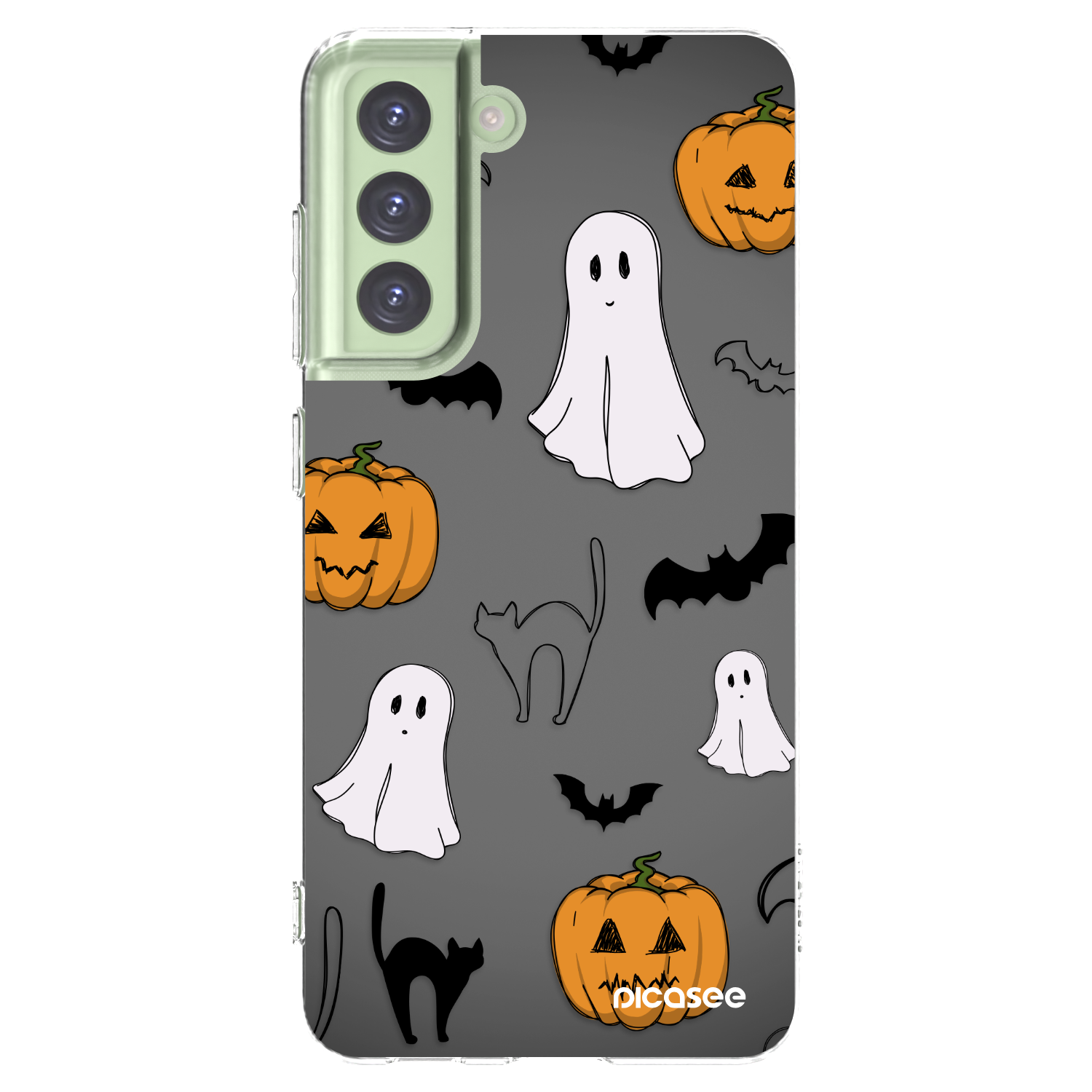 Picasee διαφανής θήκη σιλικόνης Samsung Galaxy S21 FE 5G - Spooky crew