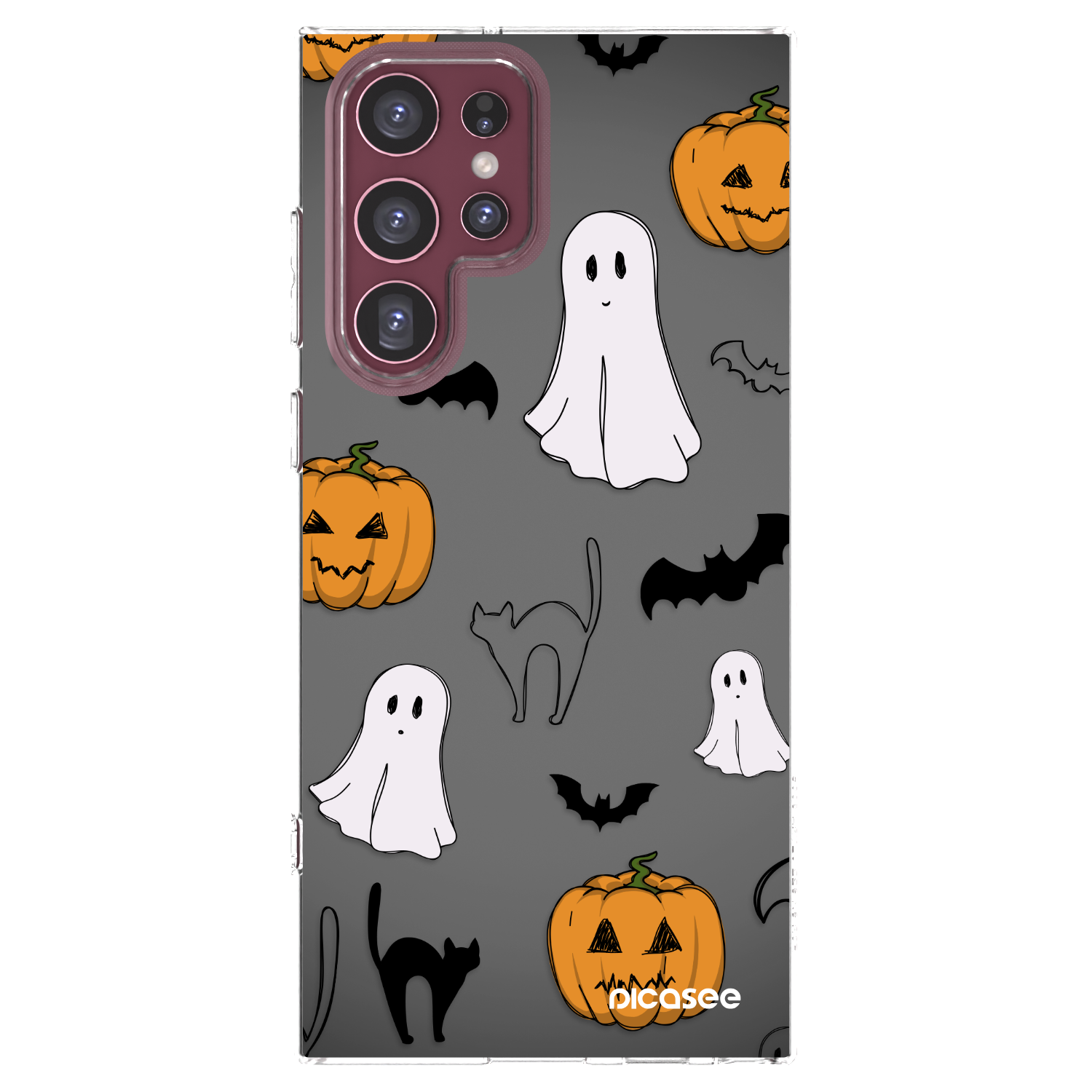 Picasee διαφανής θήκη σιλικόνης Samsung Galaxy S22 Ultra 5G - Spooky crew
