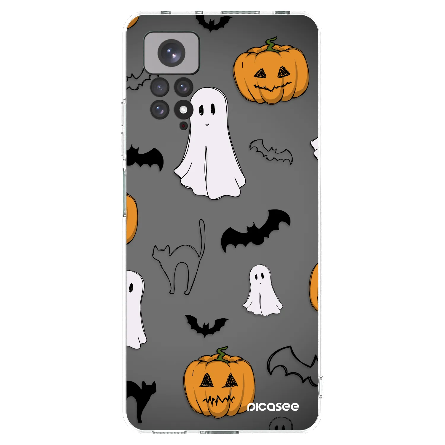 Picasee διαφανής θήκη σιλικόνης Xiaomi Redmi Note 11S 4G - Spooky crew