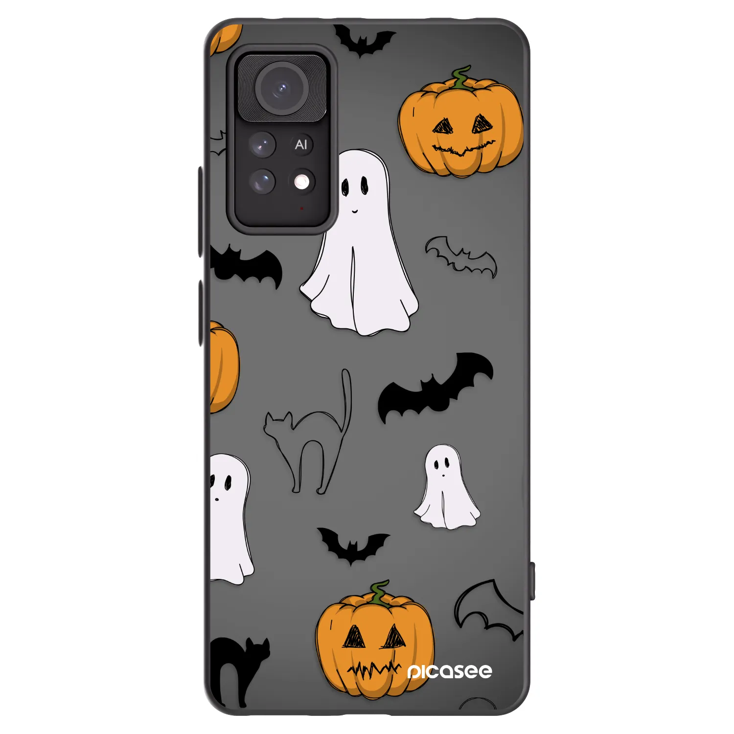 Picasee Μαύρη θήκη σιλικόνης για Xiaomi Redmi Note 11 Pro - Spooky crew