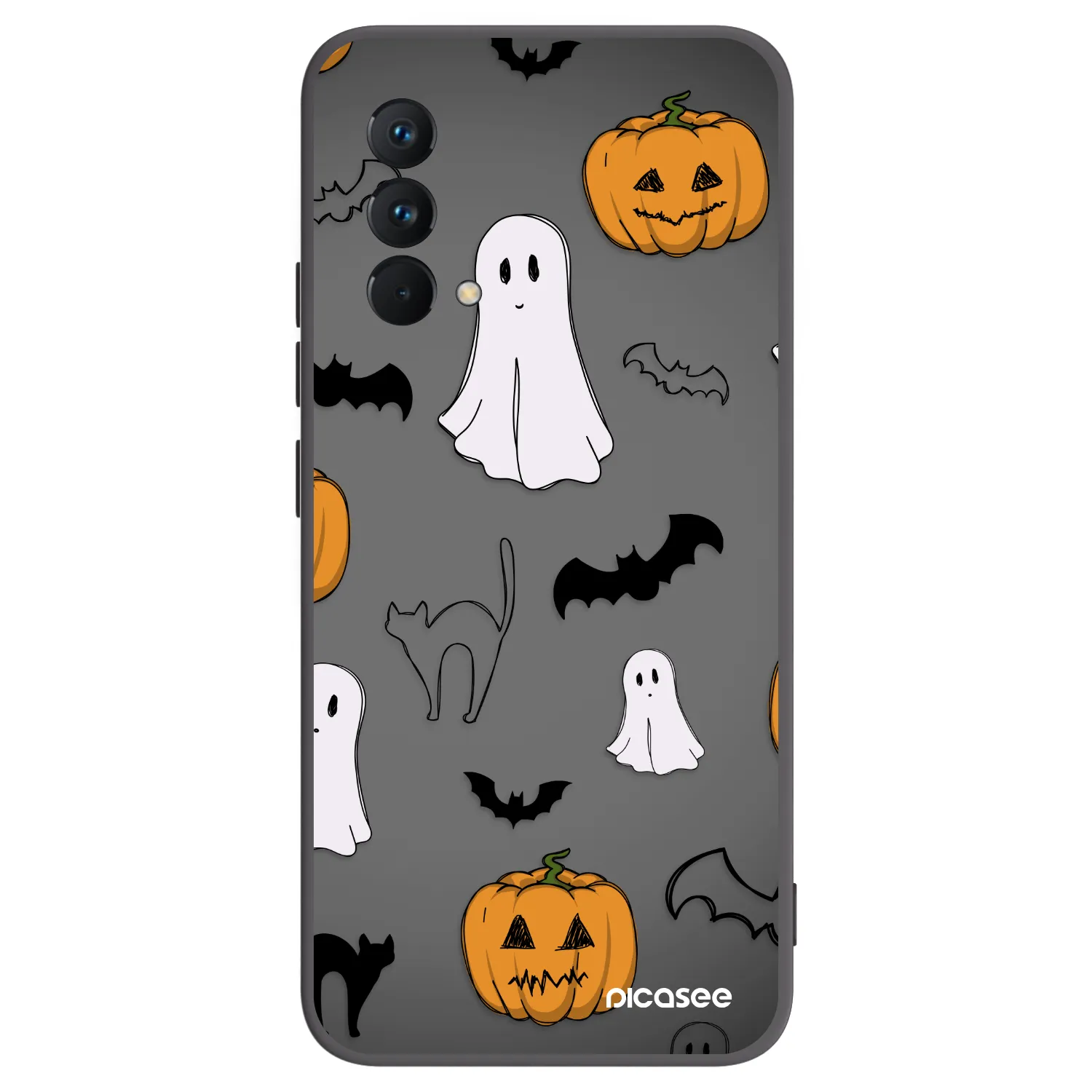 Picasee Μαύρη θήκη σιλικόνης για Realme GT Master Edition 5G - Spooky crew