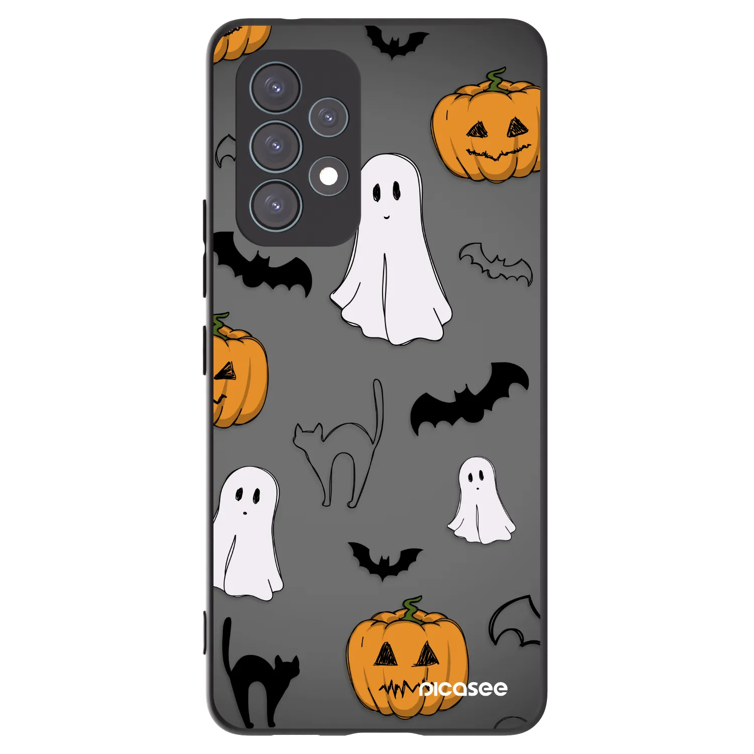 Picasee Μαύρη θήκη σιλικόνης για Samsung Galaxy A53 5G A536 - Spooky crew