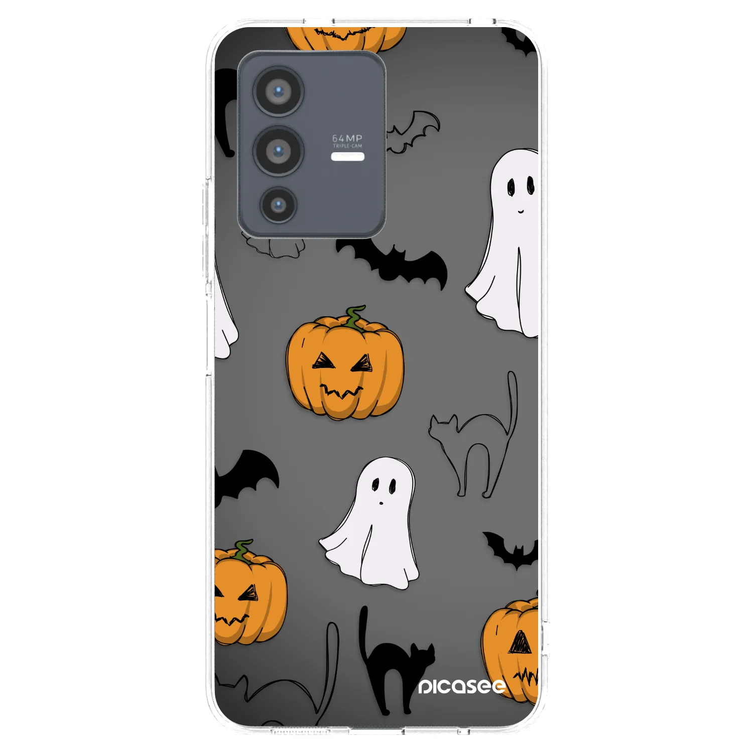 Picasee διαφανής θήκη σιλικόνης Vivo V23 5G - Spooky crew
