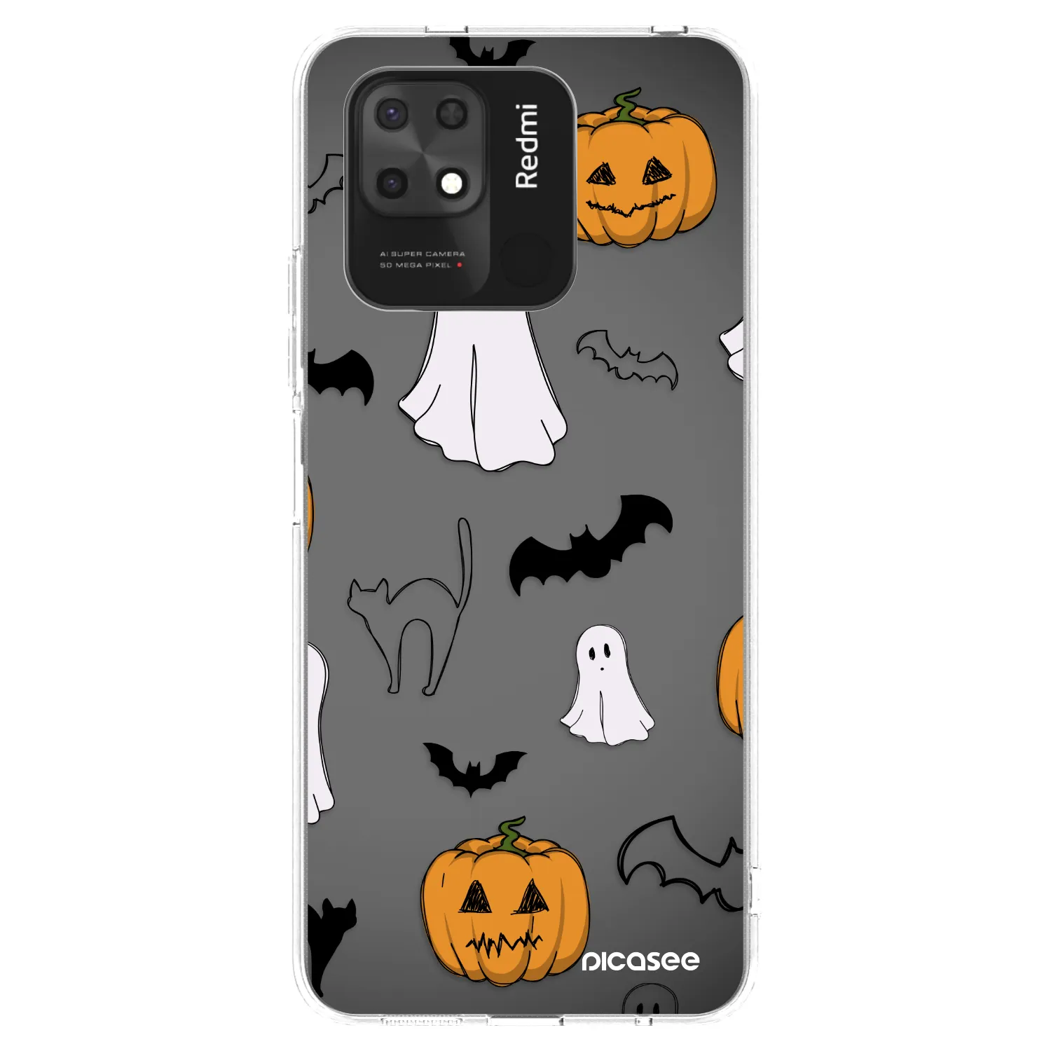 Picasee διαφανής θήκη σιλικόνης Xiaomi Redmi 10C - Spooky crew