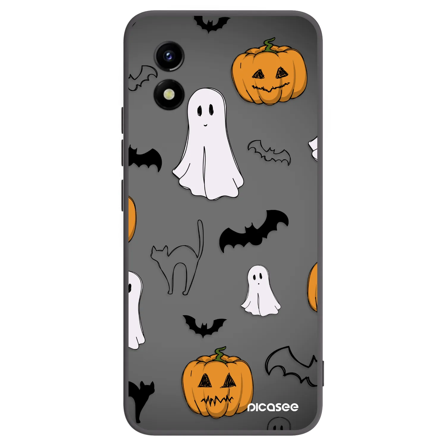 Picasee Μαύρη θήκη σιλικόνης για Vivo Y01 - Spooky crew