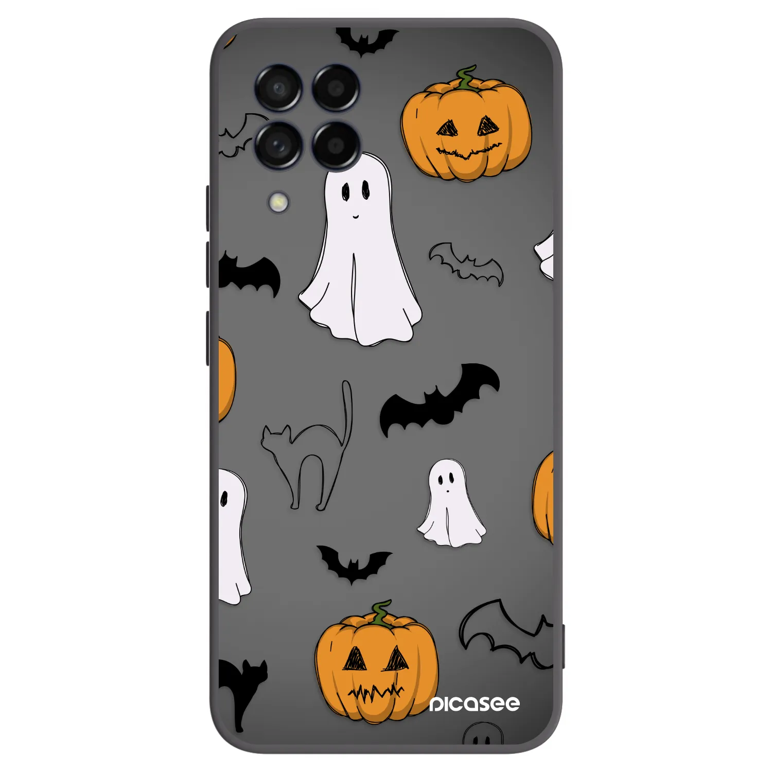 Picasee Μαύρη θήκη σιλικόνης για Samsung Galaxy M53 5G - Spooky crew