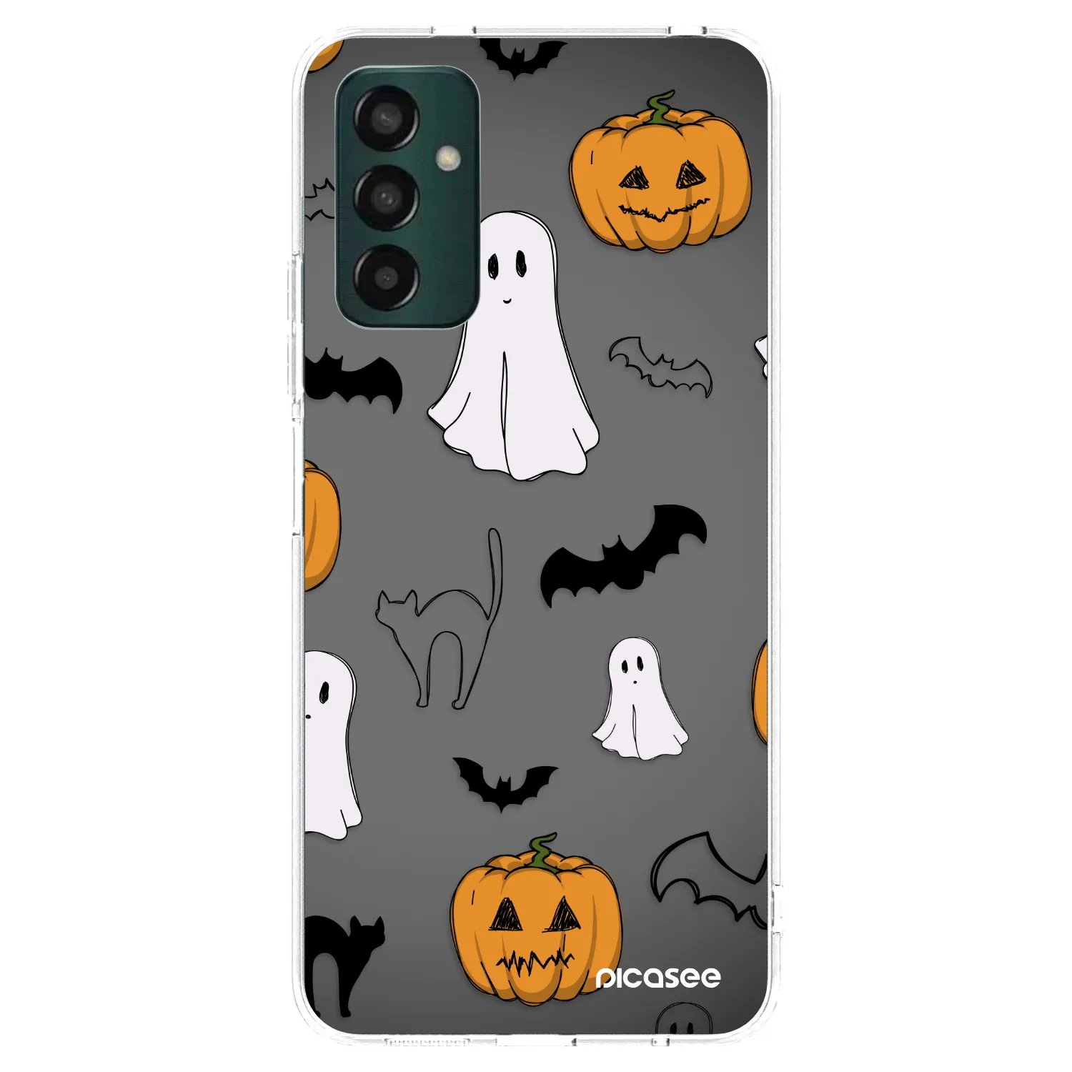 Picasee διαφανής θήκη σιλικόνης Samsung Galaxy M13 M135F - Spooky crew