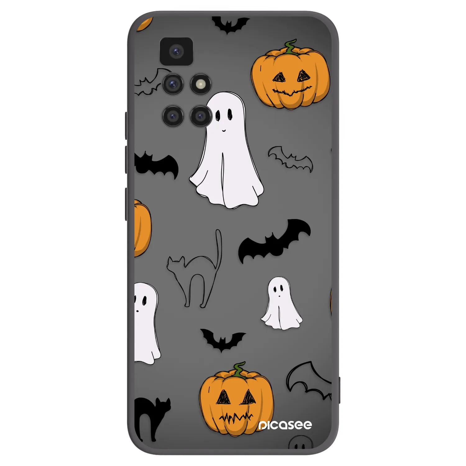 Picasee Μαύρη θήκη σιλικόνης για Xiaomi Redmi 10 (2022) - Spooky crew