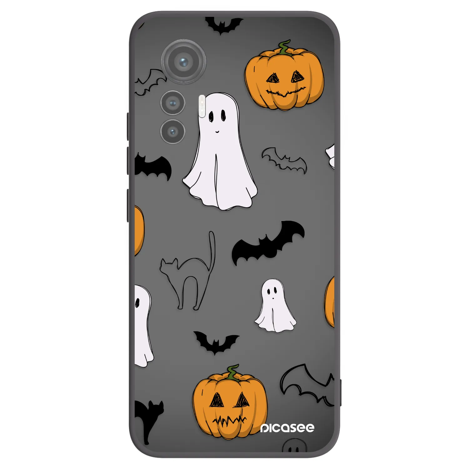 Picasee Μαύρη θήκη σιλικόνης για Xiaomi 12 Lite - Spooky crew