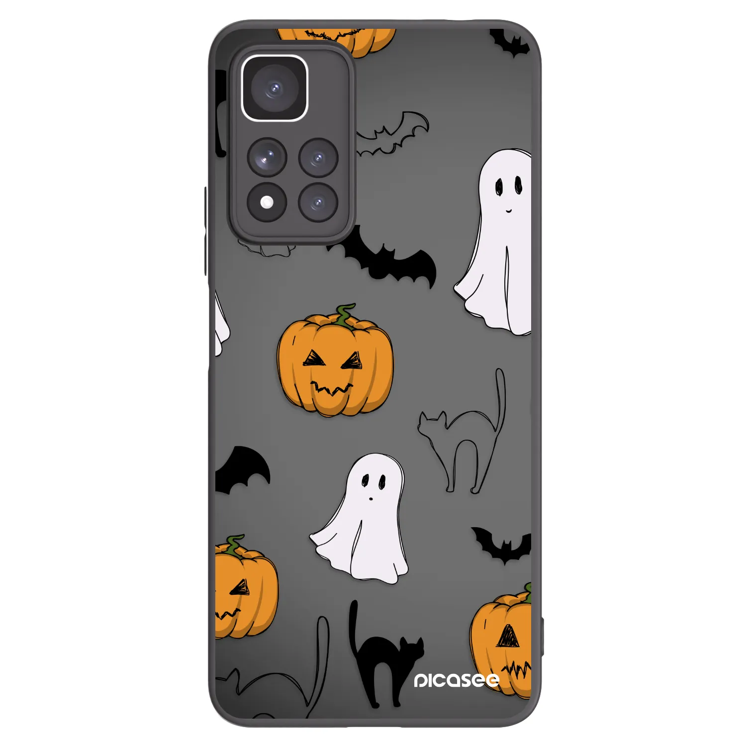 Picasee Μαύρη θήκη σιλικόνης για Xiaomi Redmi Note 11 Pro+ 5G - Spooky crew