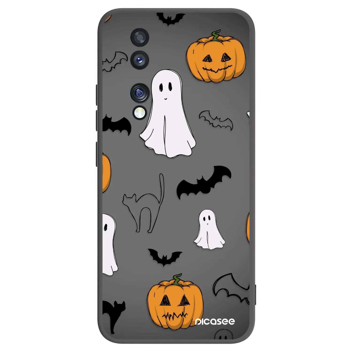 Picasee Μαύρη θήκη σιλικόνης για Honor 70 - Spooky crew