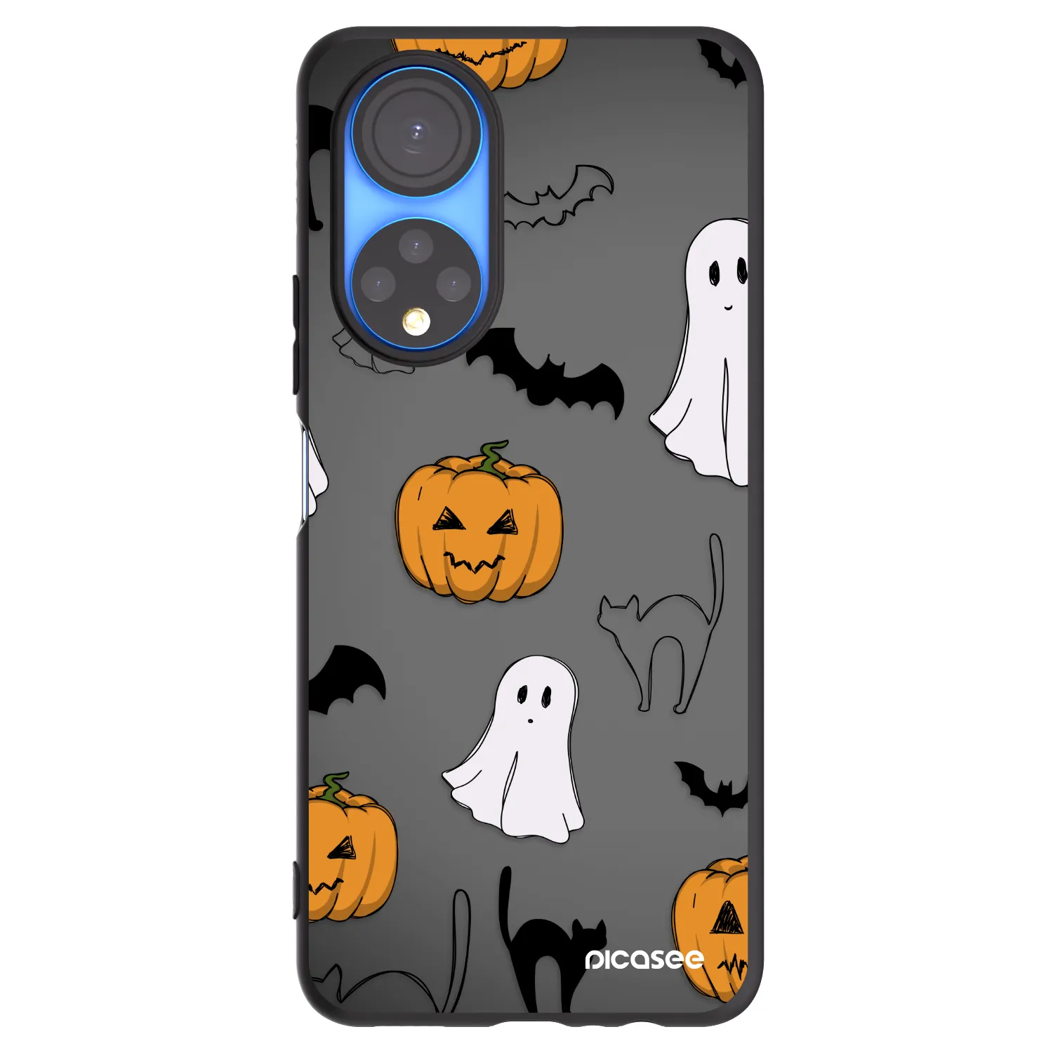 Picasee Μαύρη θήκη σιλικόνης για Honor X7 - Spooky crew