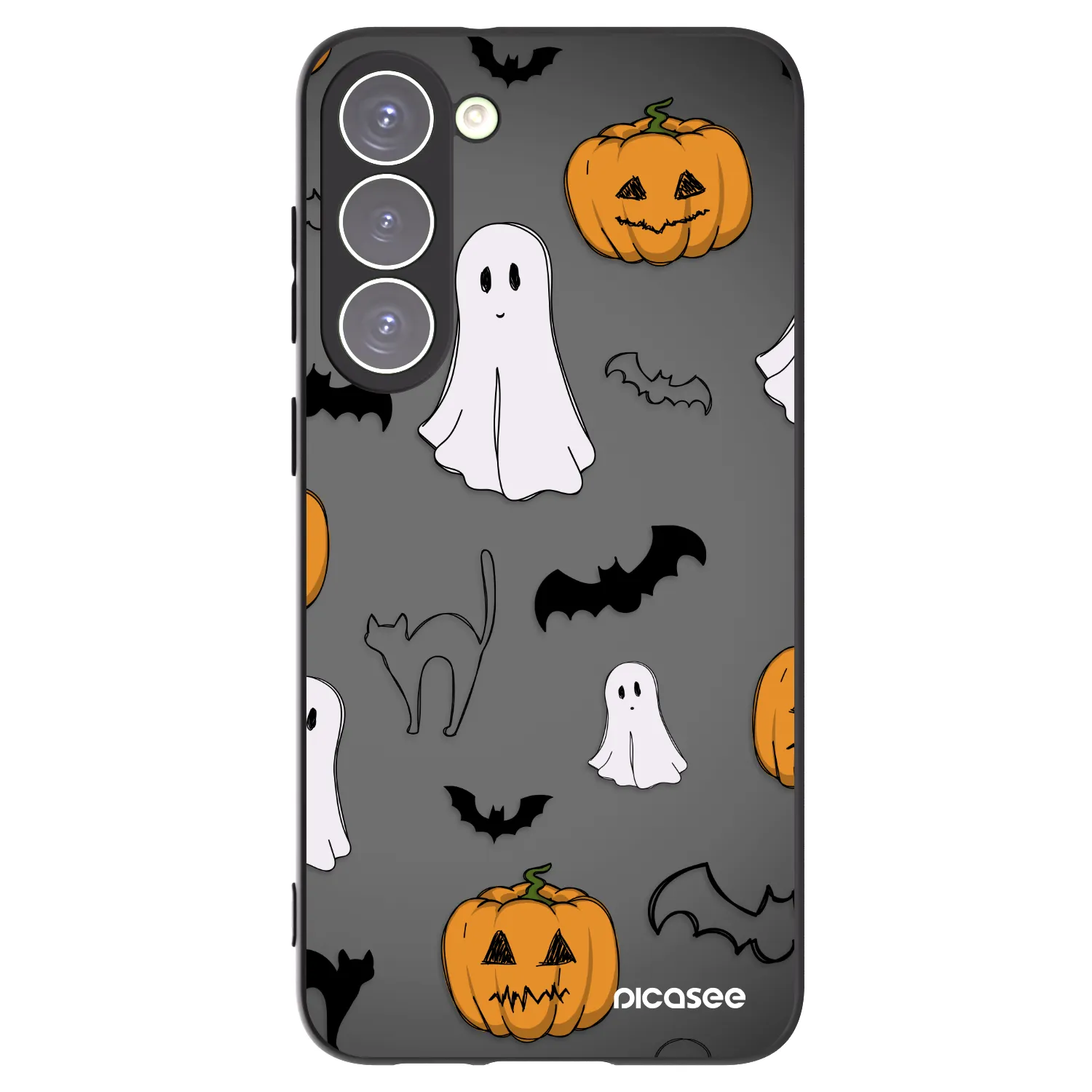 Picasee Μαύρη θήκη σιλικόνης για Samsung Galaxy S23+ 5G - Spooky crew