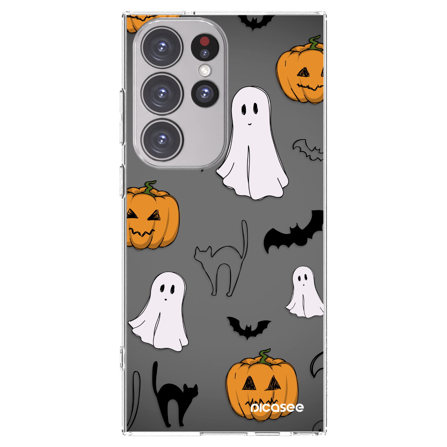 Picasee διαφανής θήκη σιλικόνης Samsung Galaxy S23 Ultra 5G - Spooky crew