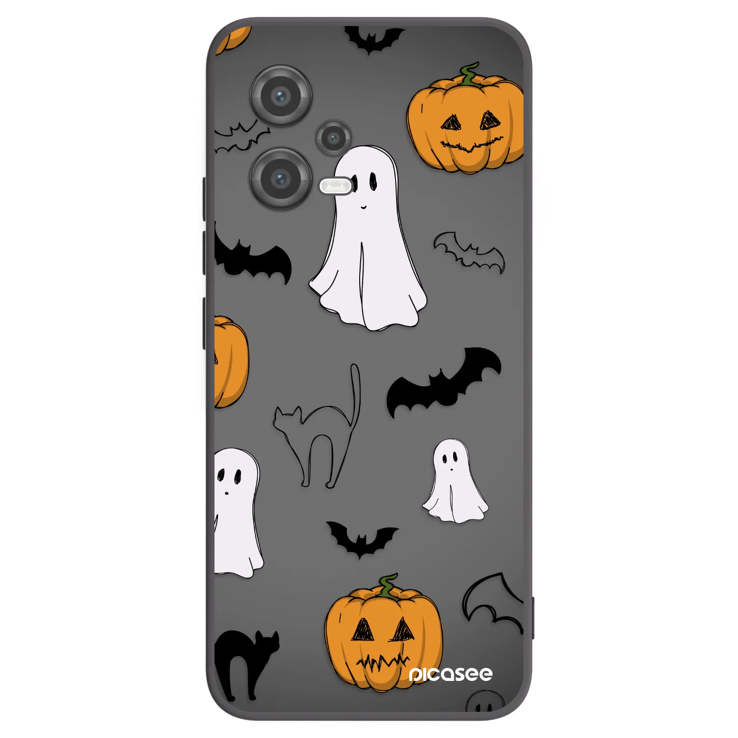 Picasee Μαύρη θήκη σιλικόνης για Xiaomi Poco X5 - Spooky crew