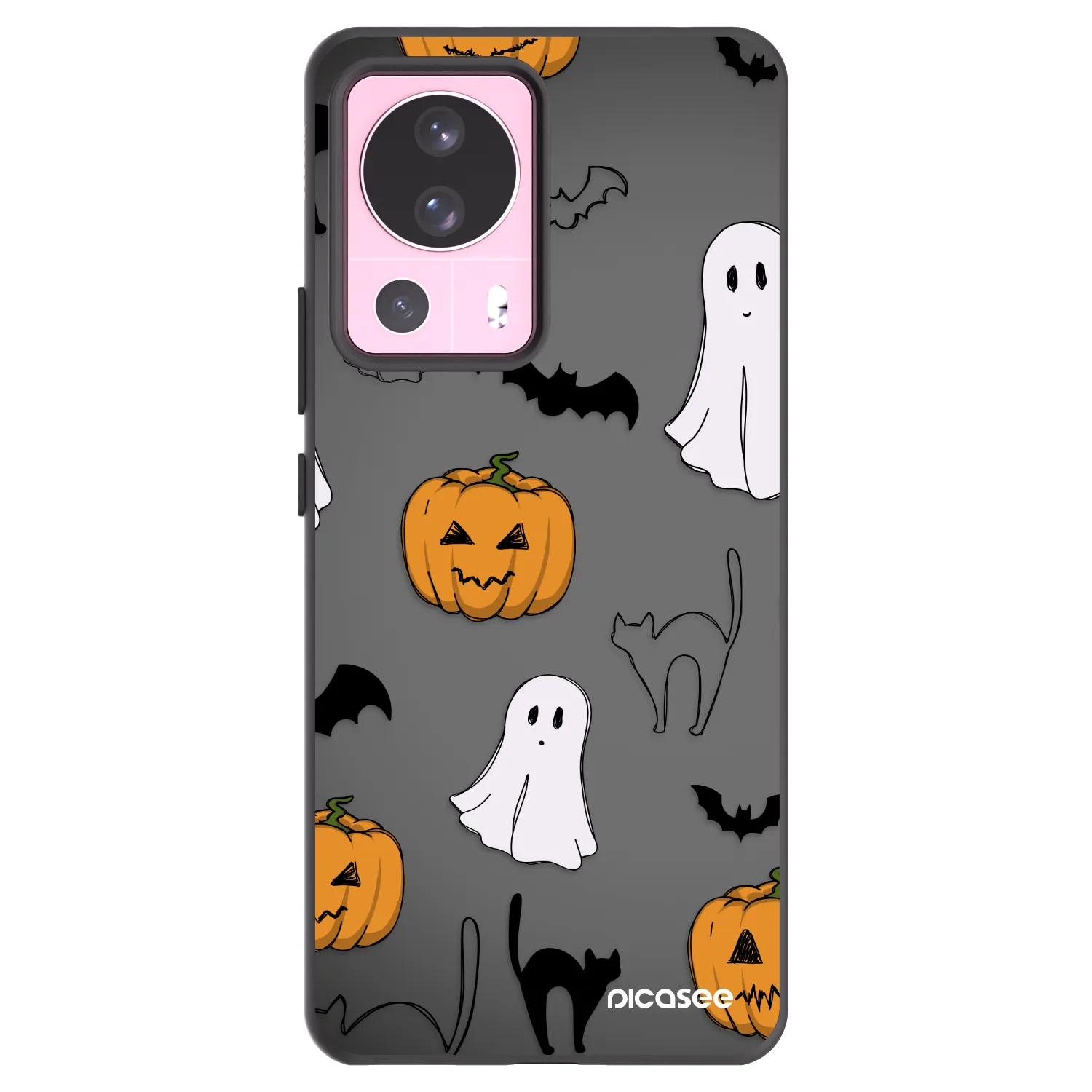Picasee Μαύρη θήκη σιλικόνης για Xiaomi 13 Lite - Spooky crew