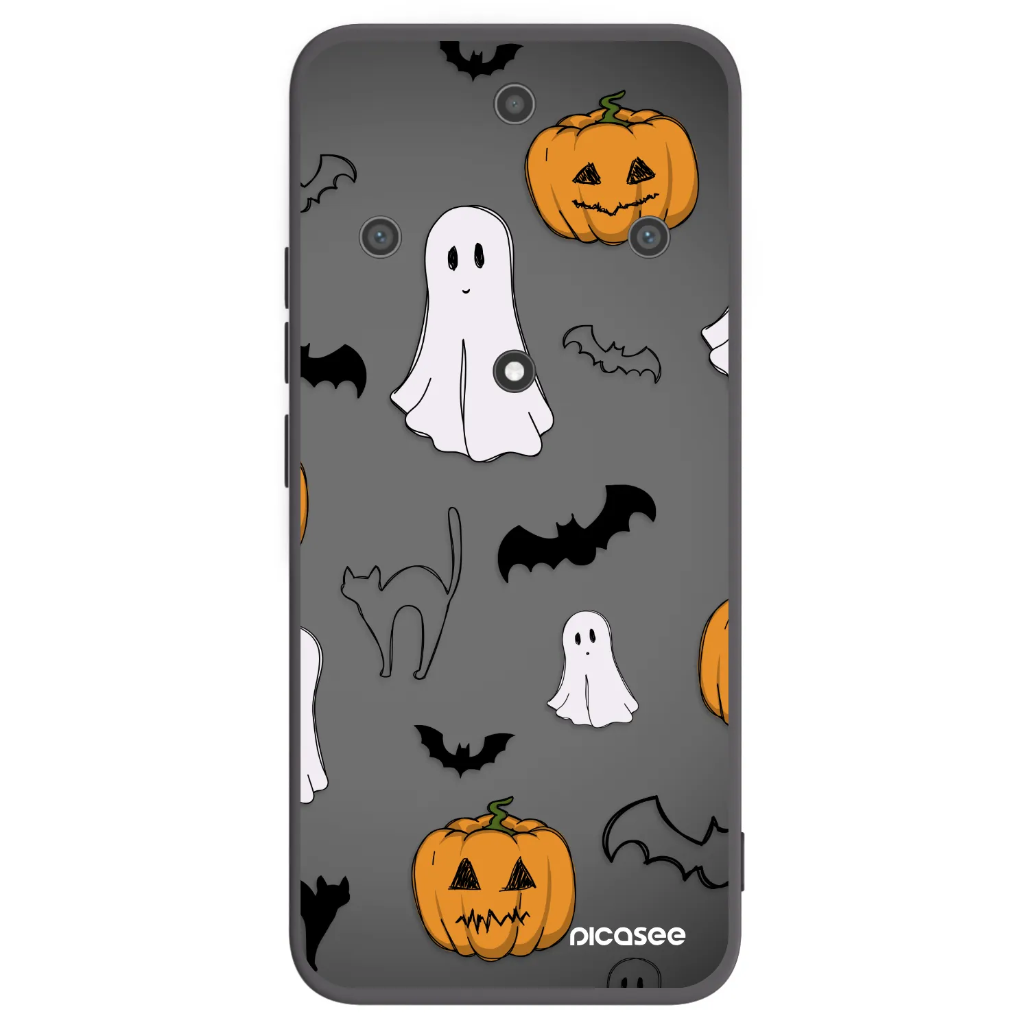 Picasee Μαύρη θήκη σιλικόνης για Honor Magic5 Lite 5G - Spooky crew