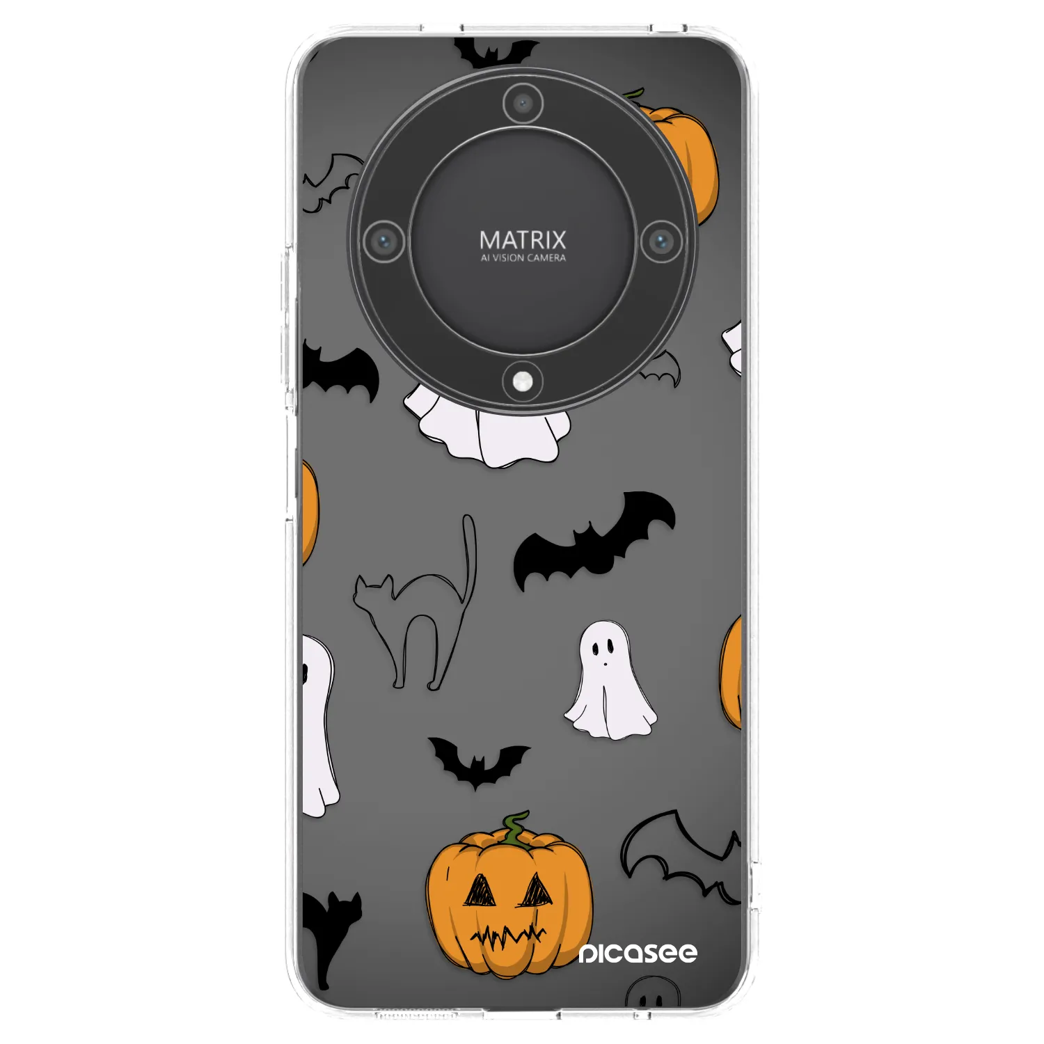Picasee διαφανής θήκη σιλικόνης Honor Magic5 Lite 5G - Spooky crew