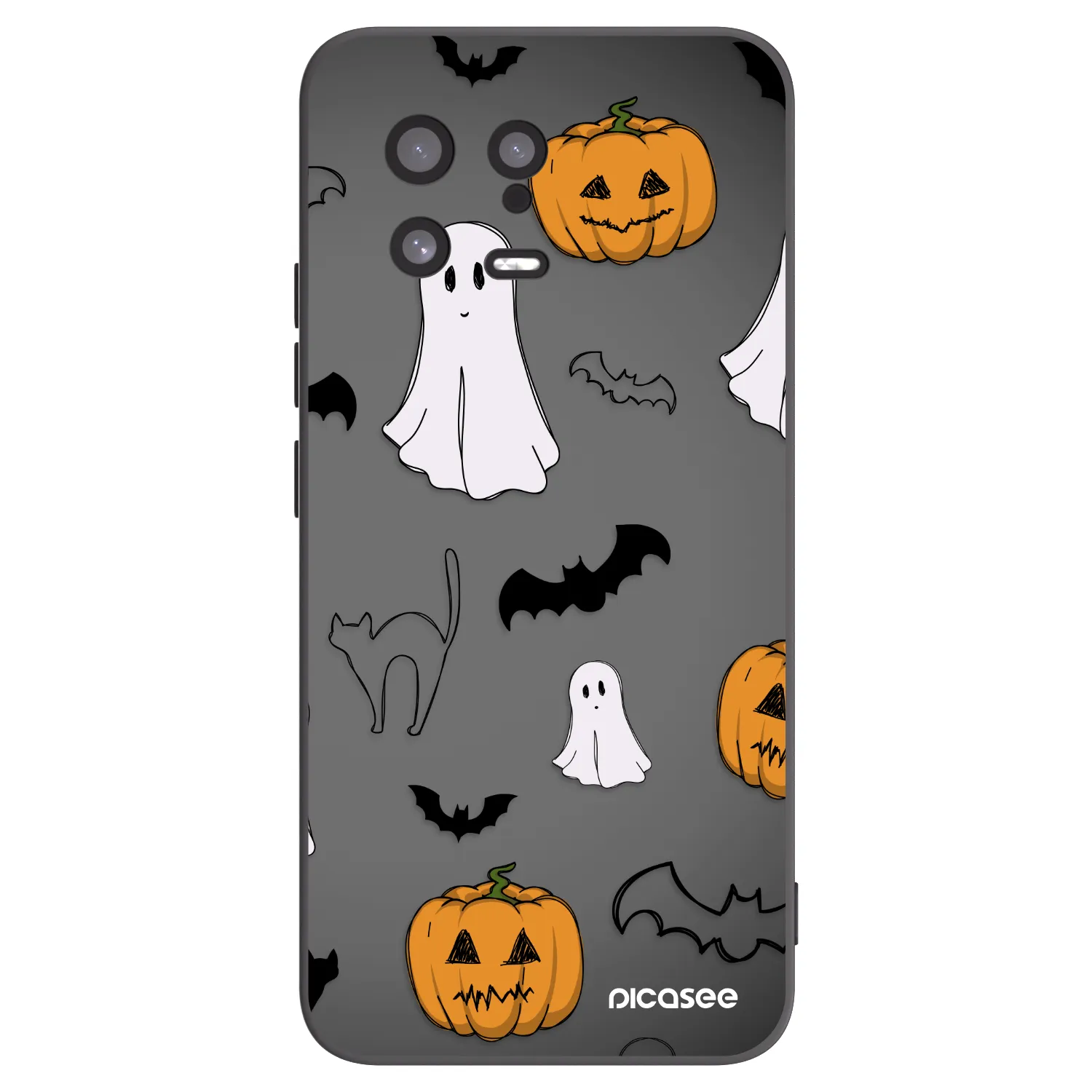 Picasee Μαύρη θήκη σιλικόνης για Xiaomi 13 - Spooky crew