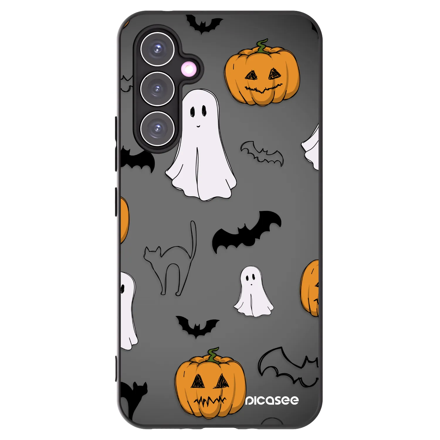Picasee Μαύρη θήκη σιλικόνης για Samsung Galaxy A54 5G A546B - Spooky crew