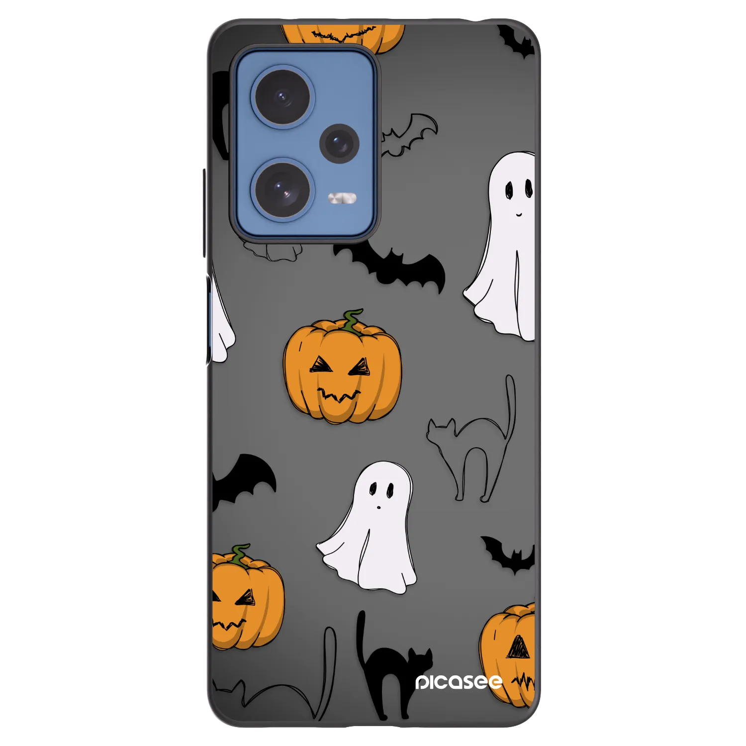 Picasee Μαύρη θήκη σιλικόνης για Xiaomi Redmi Note 12 Pro 5G - Spooky crew