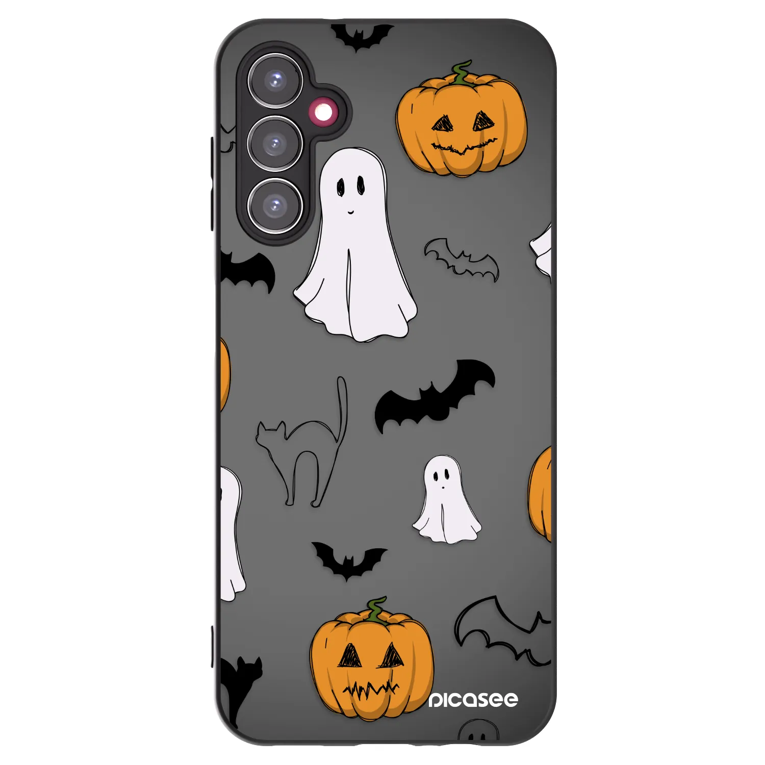 Picasee Μαύρη θήκη σιλικόνης για Samsung Galaxy A14 5G A146P - Spooky crew