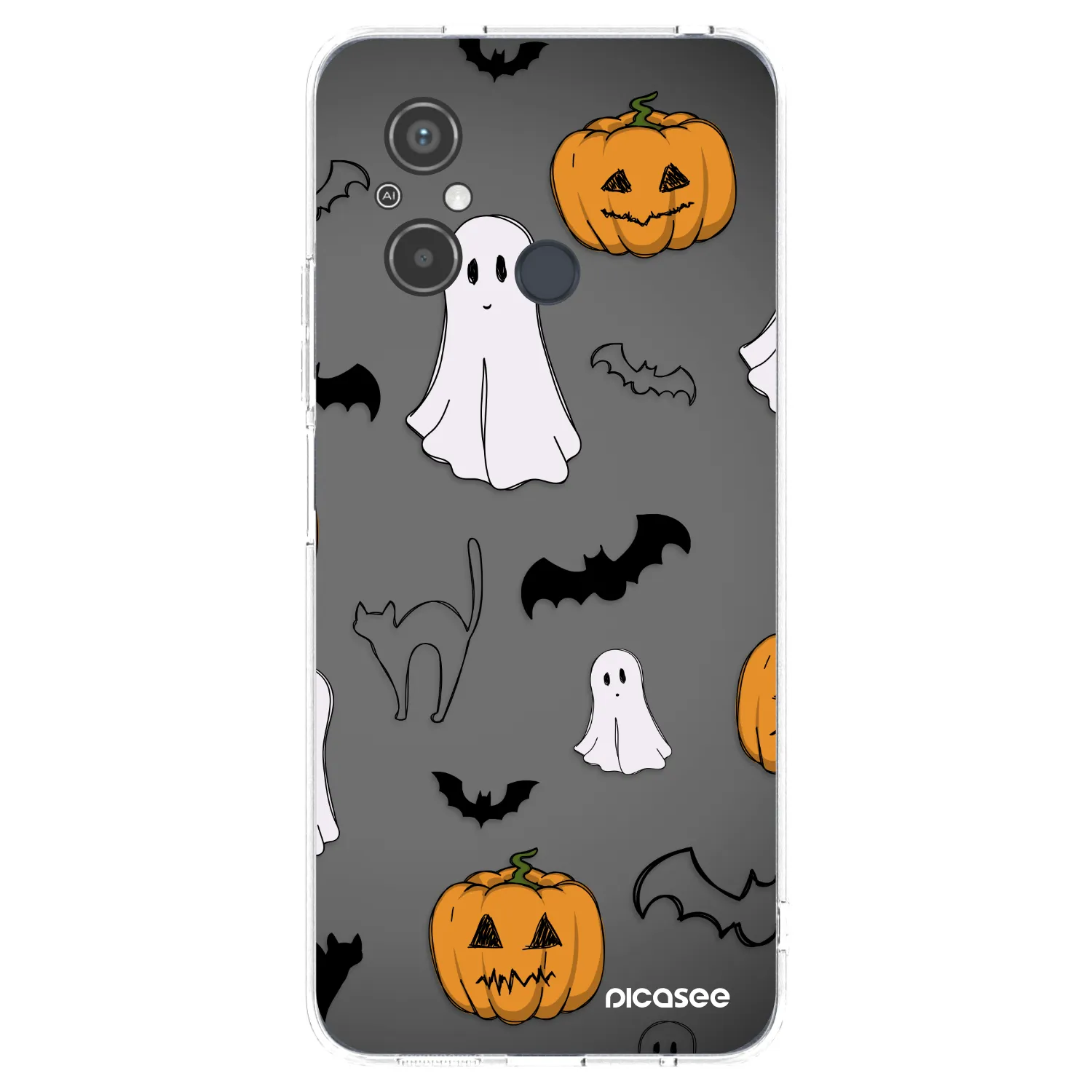 Picasee διαφανής θήκη σιλικόνης Xiaomi Redmi 12C - Spooky crew