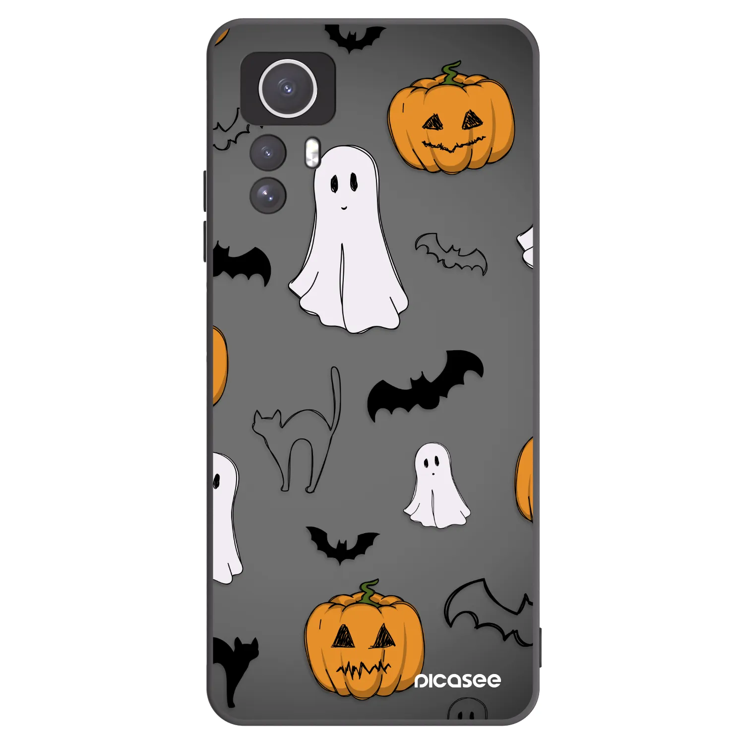 Picasee Μαύρη θήκη σιλικόνης για Xiaomi Redmi Note 12S - Spooky crew