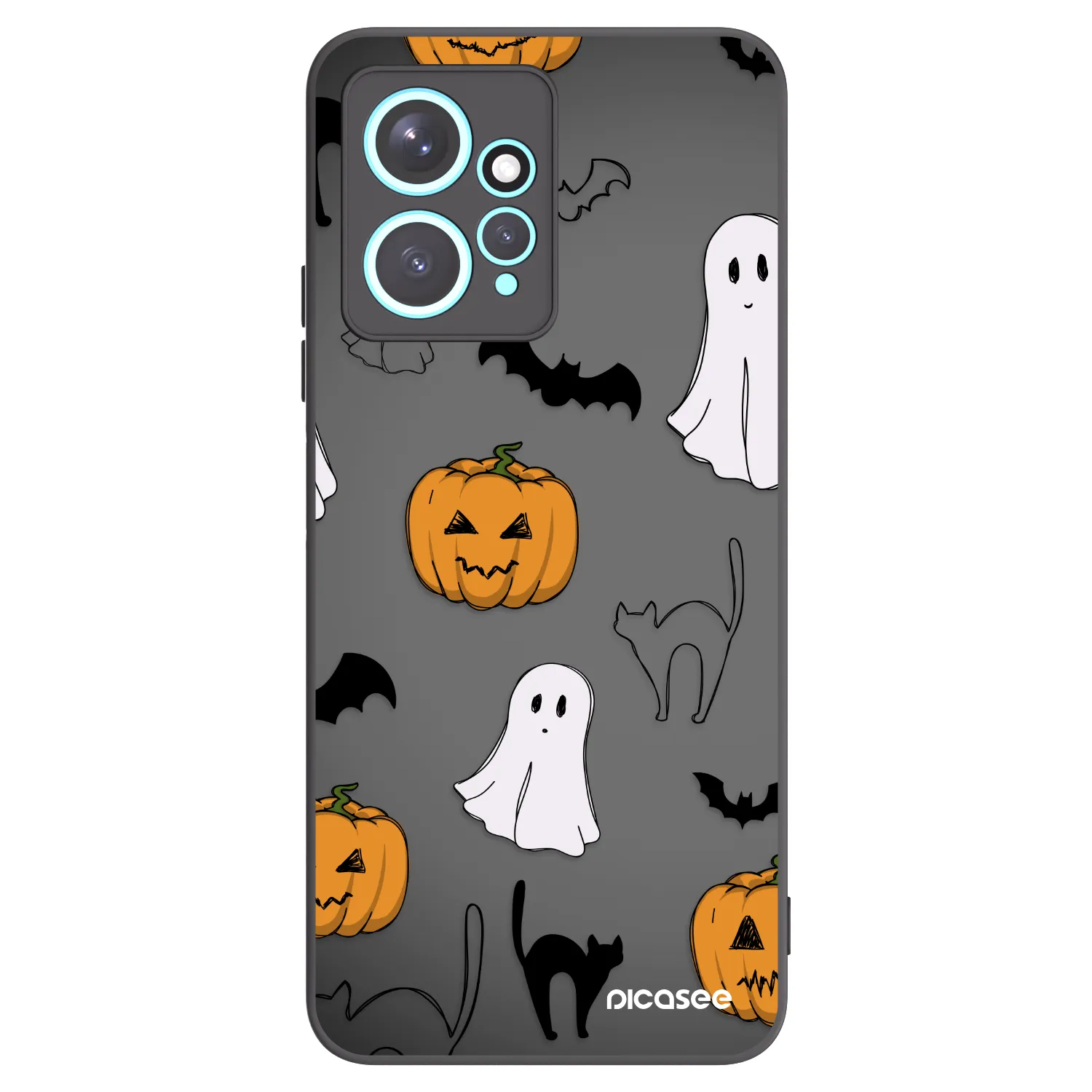 Picasee Μαύρη θήκη σιλικόνης για Xiaomi Redmi Note 12 4G - Spooky crew