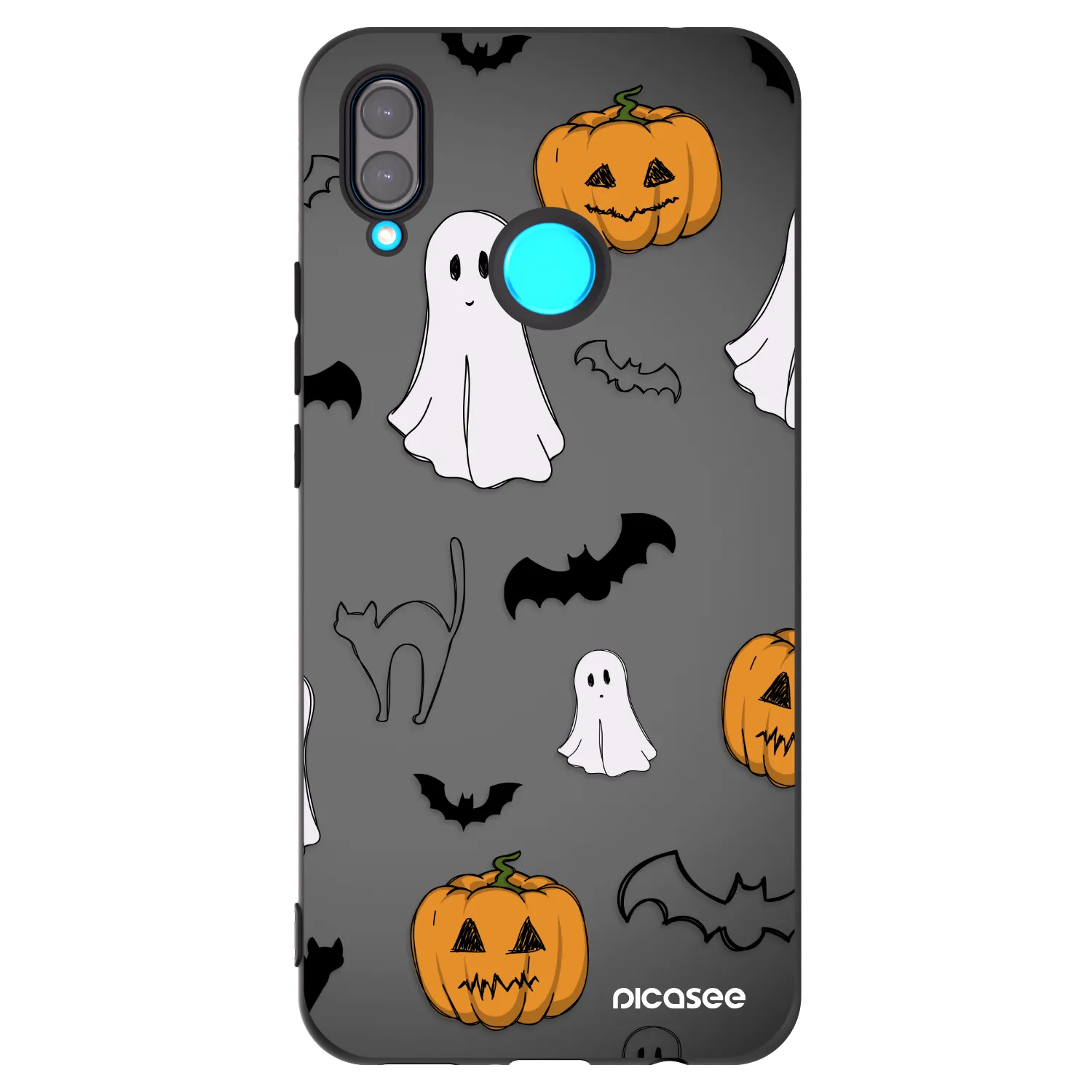 Picasee Μαύρη θήκη σιλικόνης για Huawei Nova 3 - Spooky crew