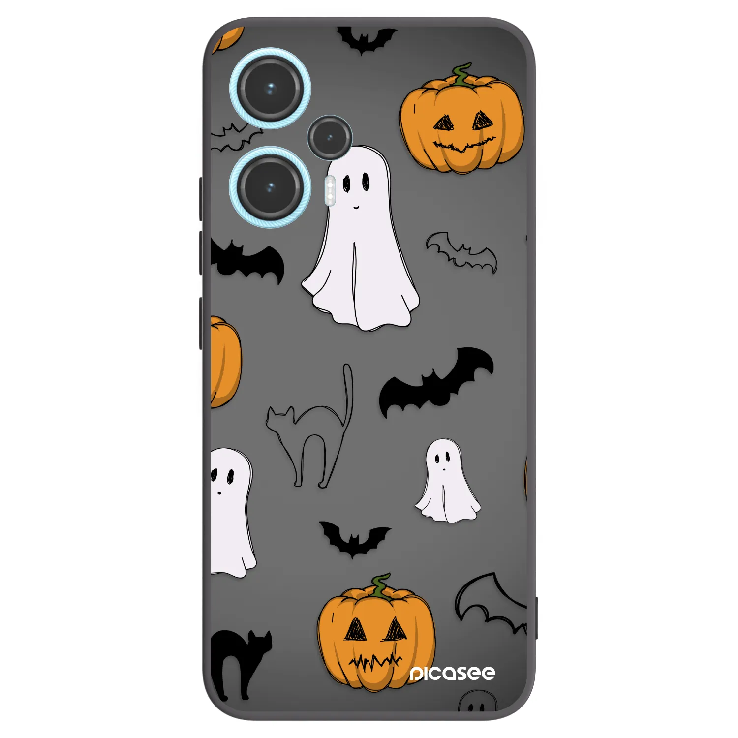 Picasee Μαύρη θήκη σιλικόνης για Xiaomi Poco F5 - Spooky crew