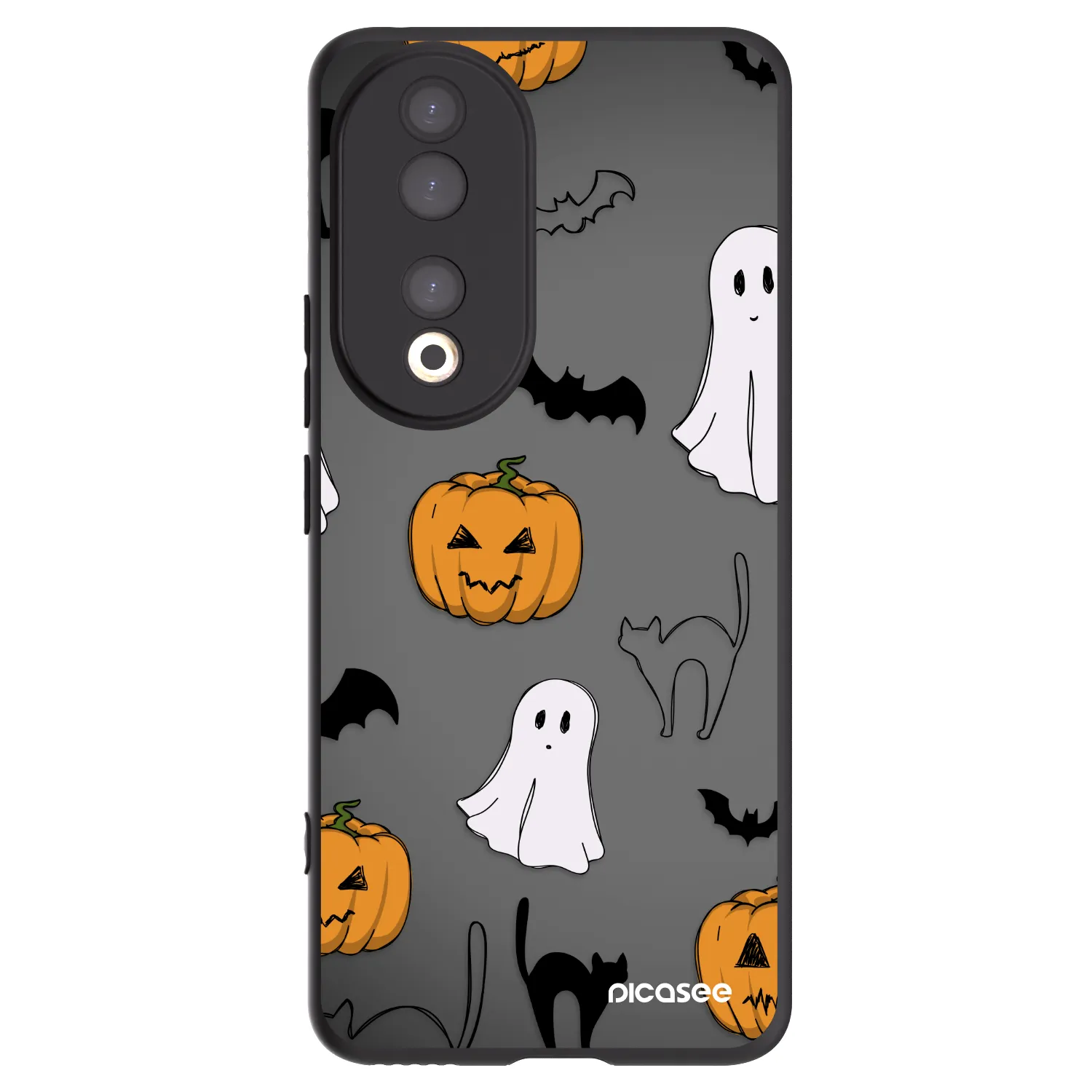 Picasee Μαύρη θήκη σιλικόνης για Honor 90 5G - Spooky crew
