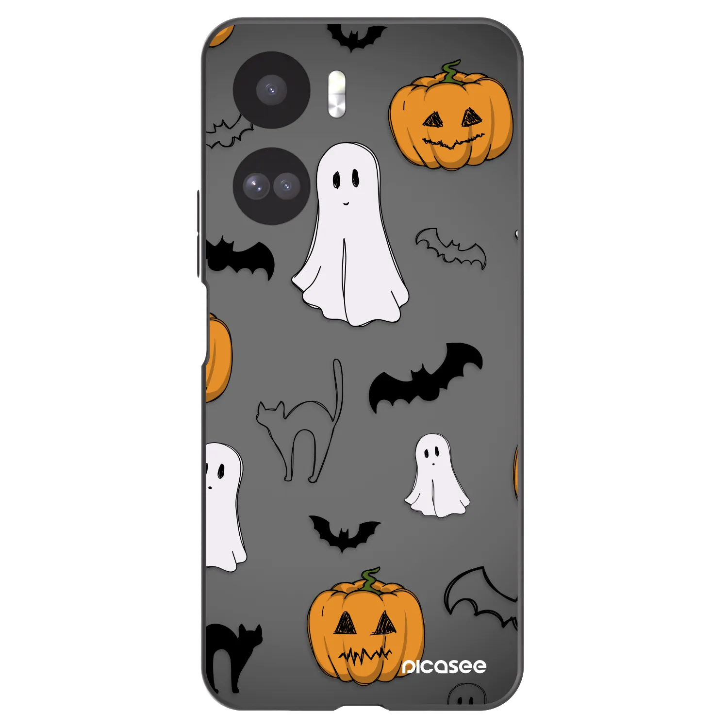 Picasee Μαύρη θήκη σιλικόνης για Honor 90 Lite 5G - Spooky crew