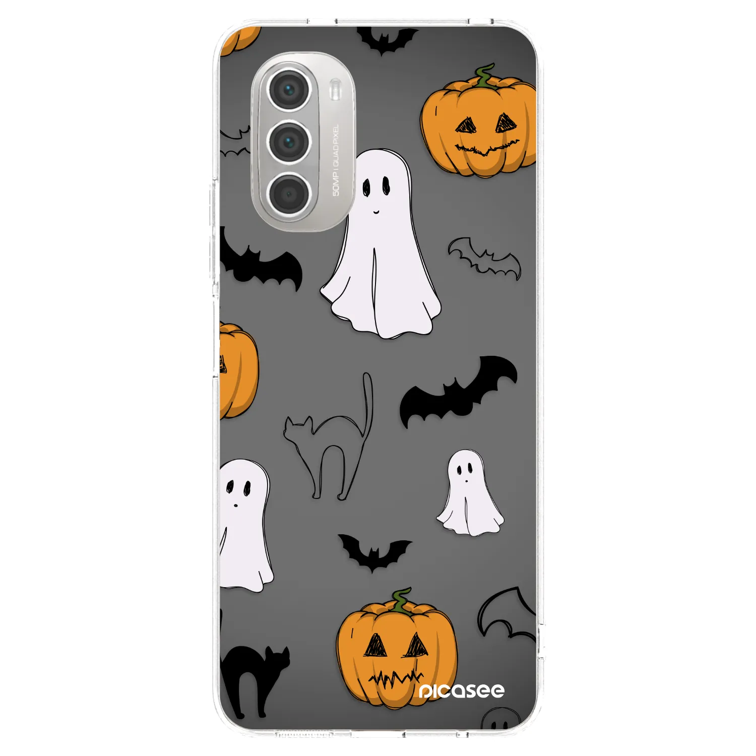 Picasee διαφανής θήκη σιλικόνης Motorola Moto G51 - Spooky crew