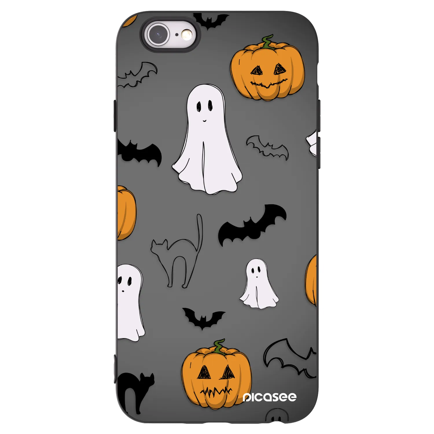 Picasee Μαύρη θήκη σιλικόνης για Apple iPhone 6/6S - Spooky crew