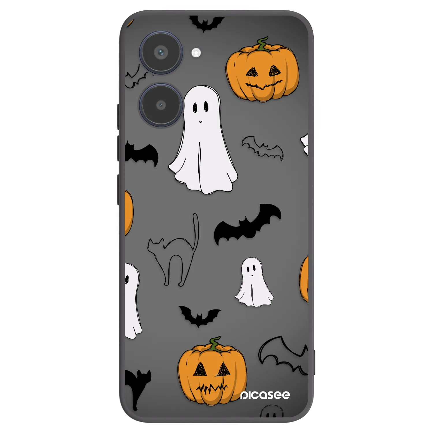 Picasee Μαύρη θήκη σιλικόνης για Realme 10 4G - Spooky crew