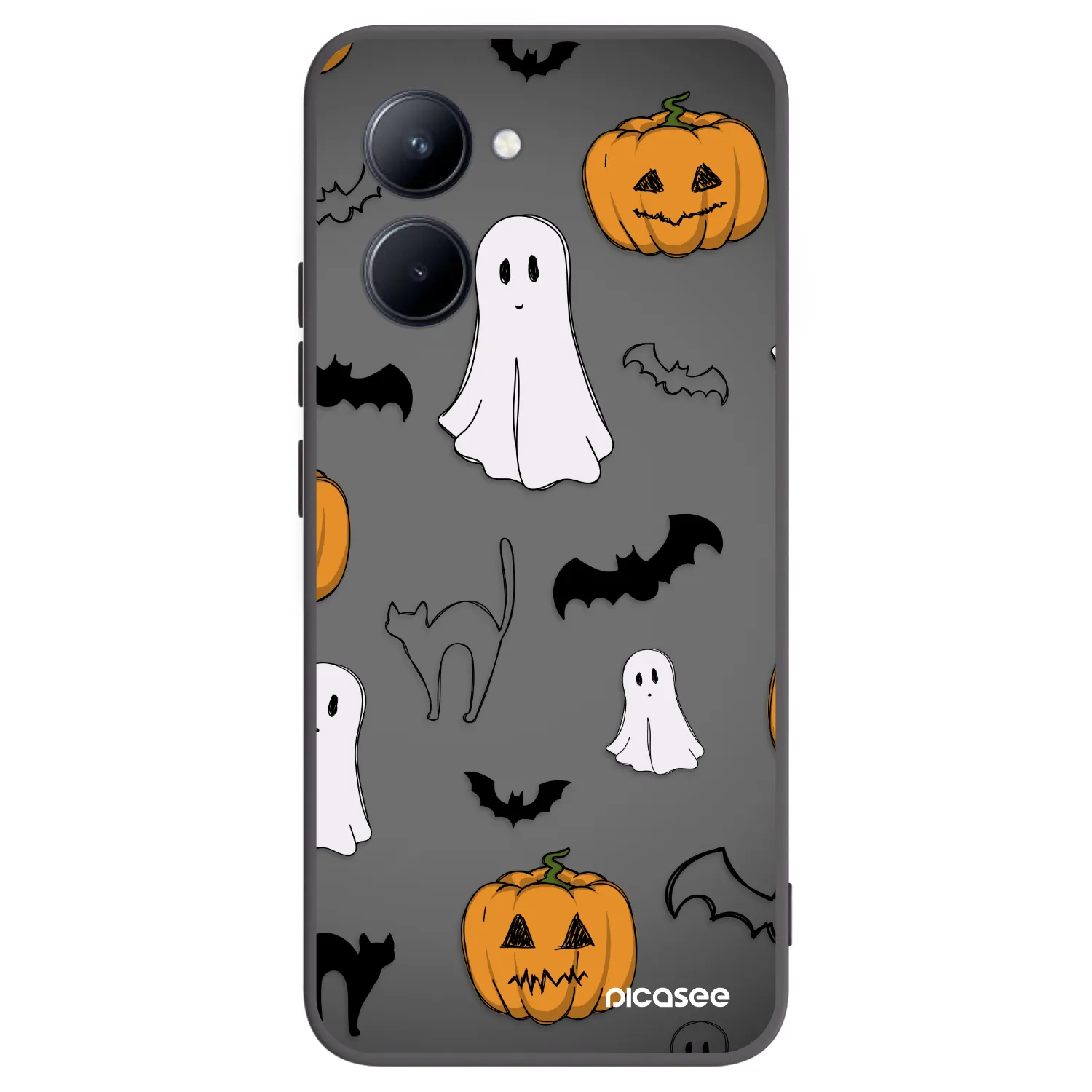 Picasee Μαύρη θήκη σιλικόνης για Realme C33 (2023) - Spooky crew