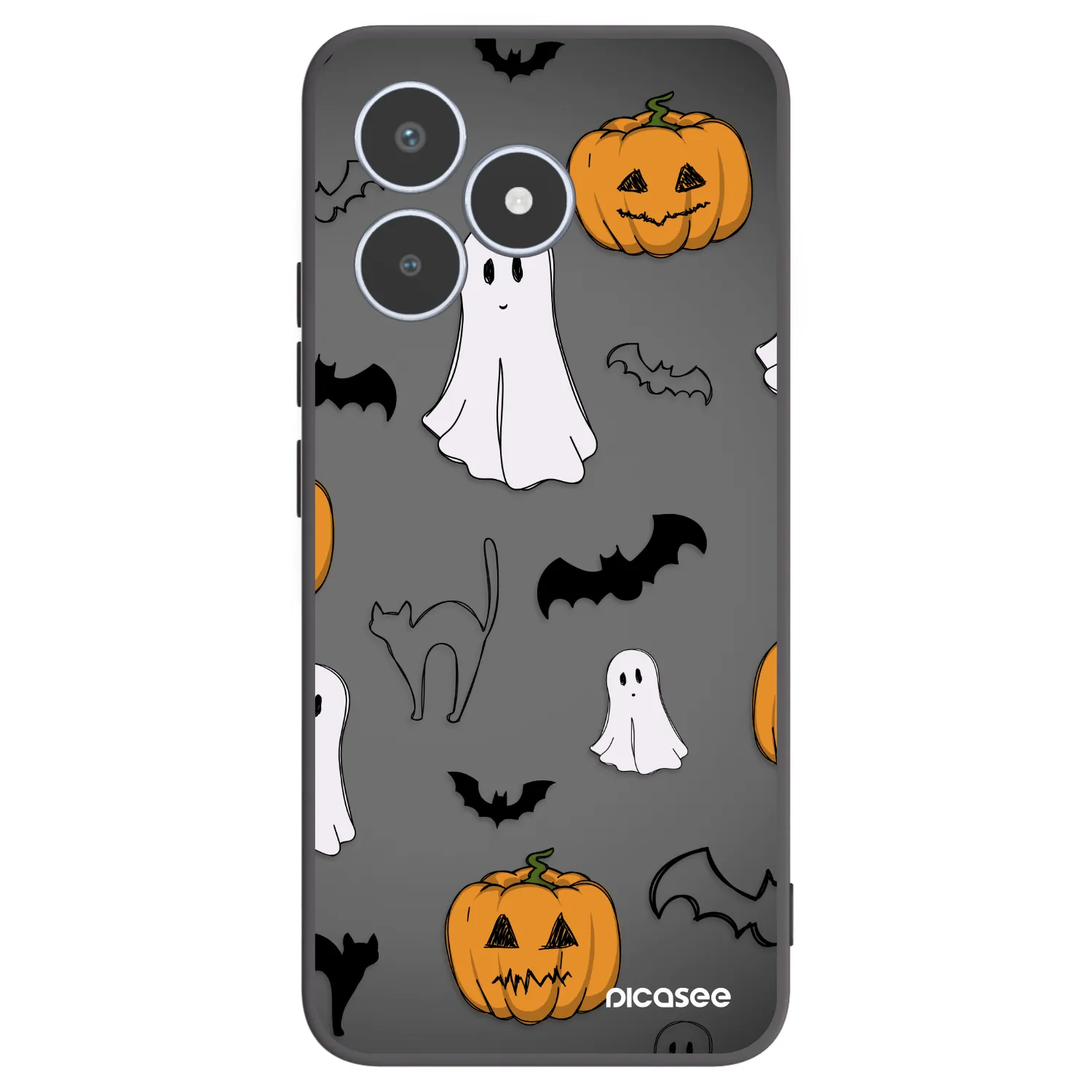 Picasee Μαύρη θήκη σιλικόνης για Realme C53 - Spooky crew