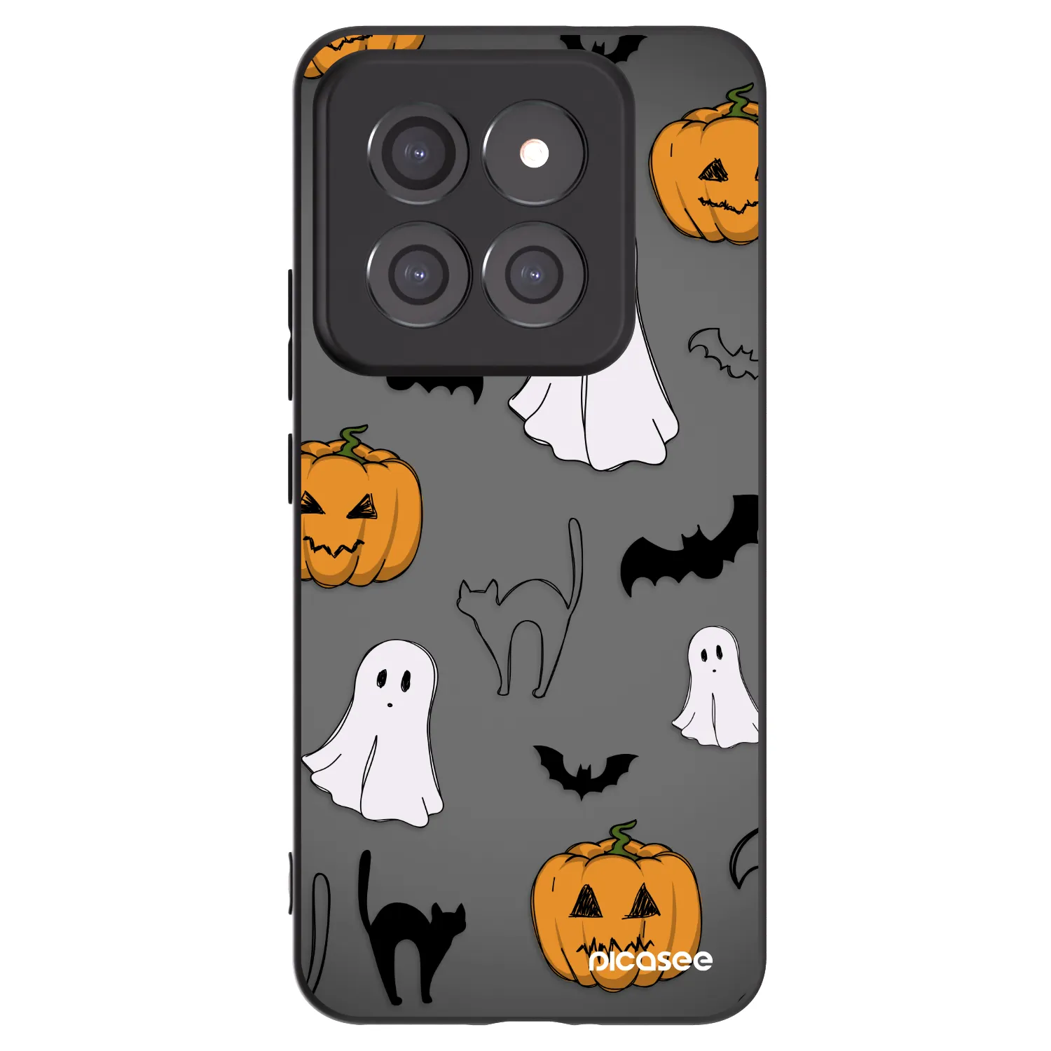 Picasee Μαύρη θήκη σιλικόνης για Xiaomi 14 Pro - Spooky crew