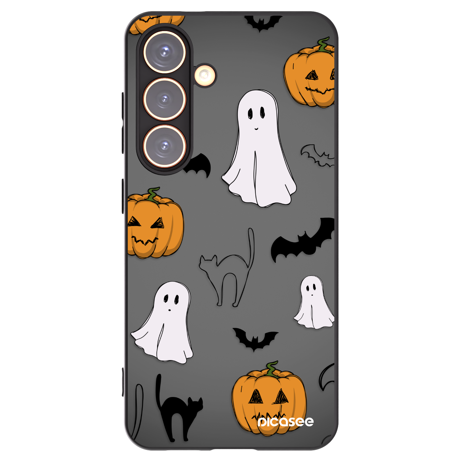 Picasee Μαύρη θήκη σιλικόνης για Samsung Galaxy S24 S921B 5G - Spooky crew