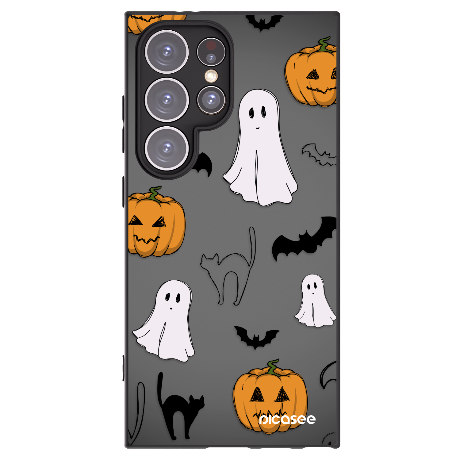 Picasee Μαύρη θήκη σιλικόνης για Samsung Galaxy S24 Ultra S928B 5G - Spooky crew