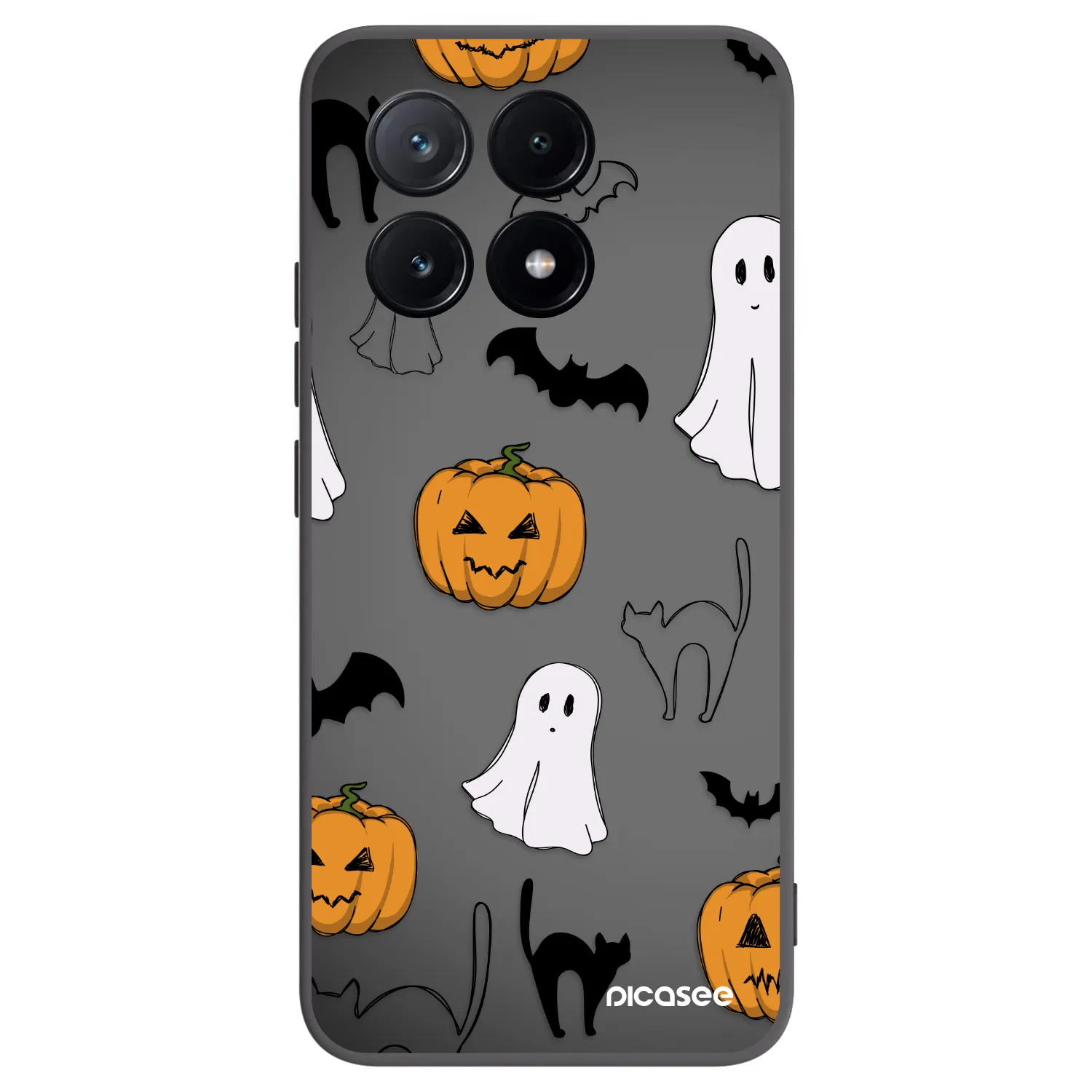 Picasee Μαύρη θήκη σιλικόνης για Xiaomi Poco X6 Pro - Spooky crew