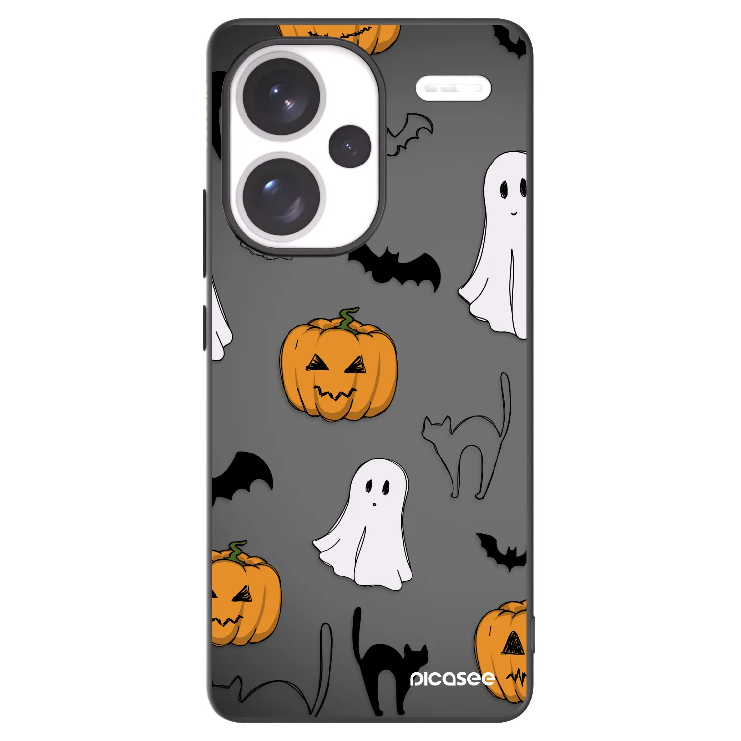 Picasee Μαύρη θήκη σιλικόνης για Xiaomi Redmi Note 13 Pro+ 5G - Spooky crew