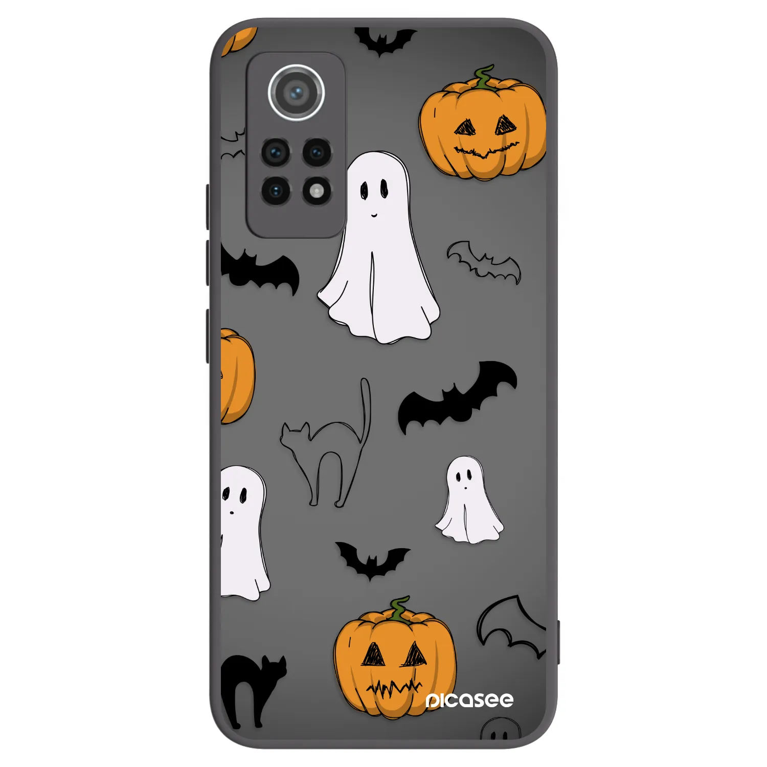 Picasee Μαύρη θήκη σιλικόνης για Xiaomi Redmi Note 12 Pro 4G - Spooky crew